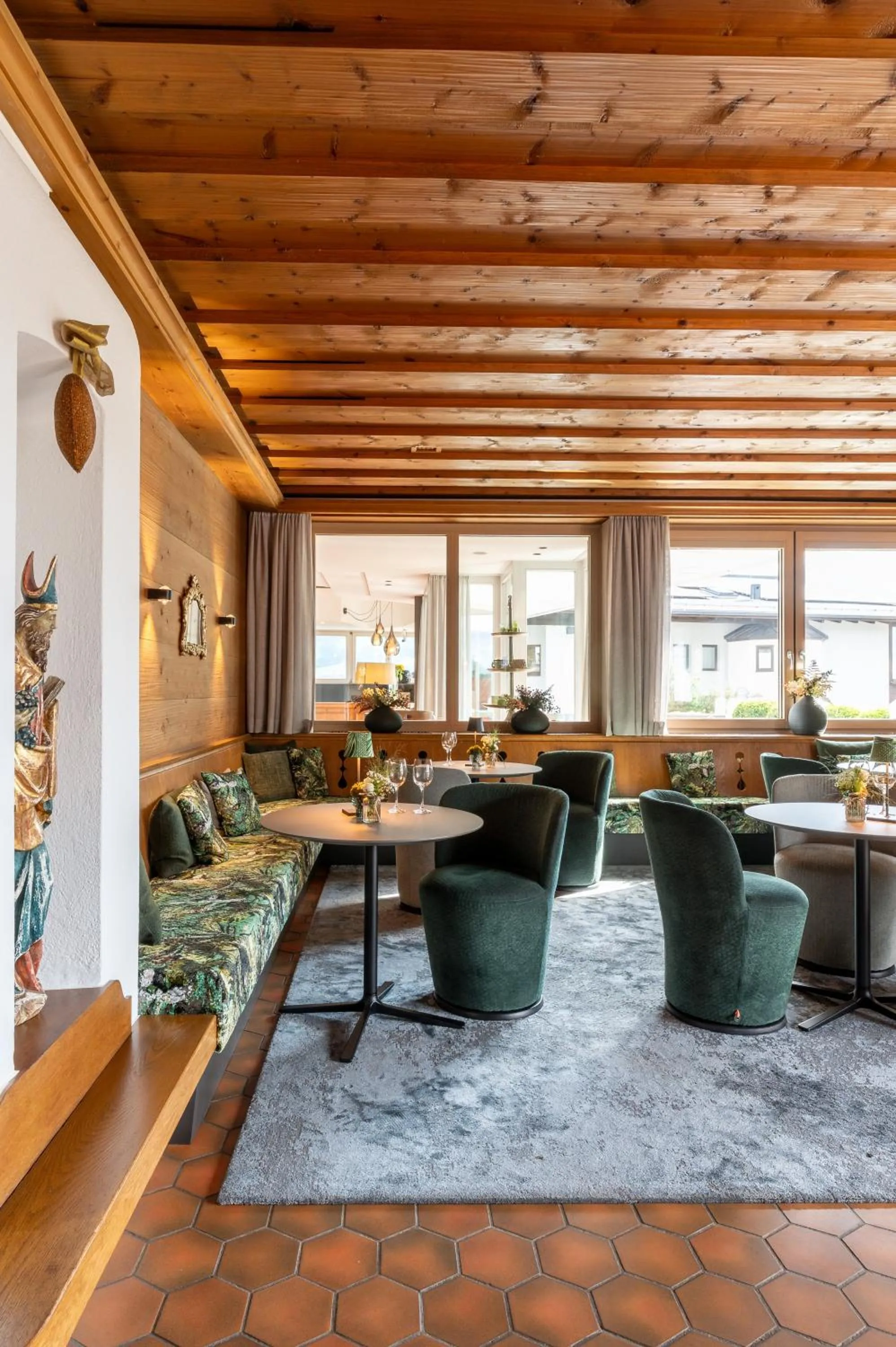 fireplace in Hotel Bruno