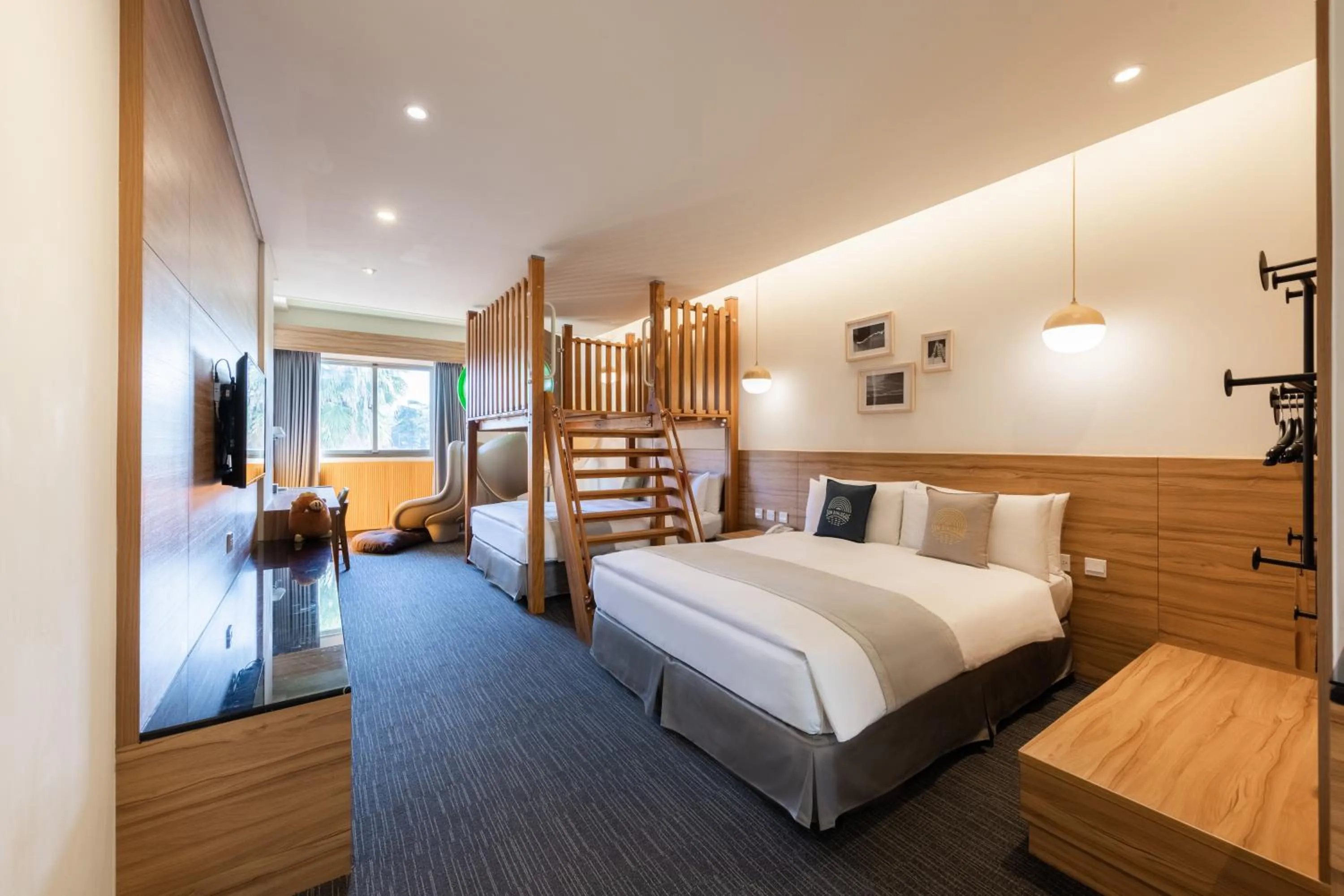 Photo of the whole room, Bed in Sun Dialogue Hotel-By Cosmos Creation