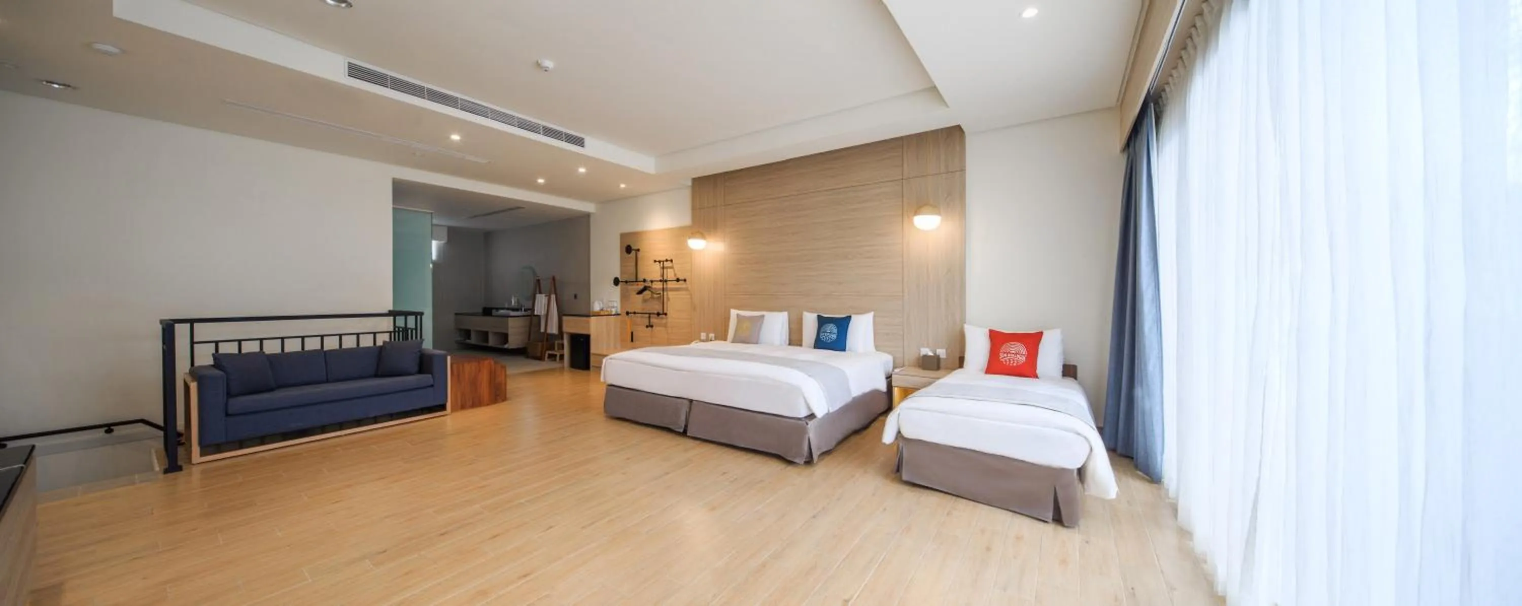 Photo of the whole room, Bed in Sun Dialogue Hotel-By Cosmos Creation