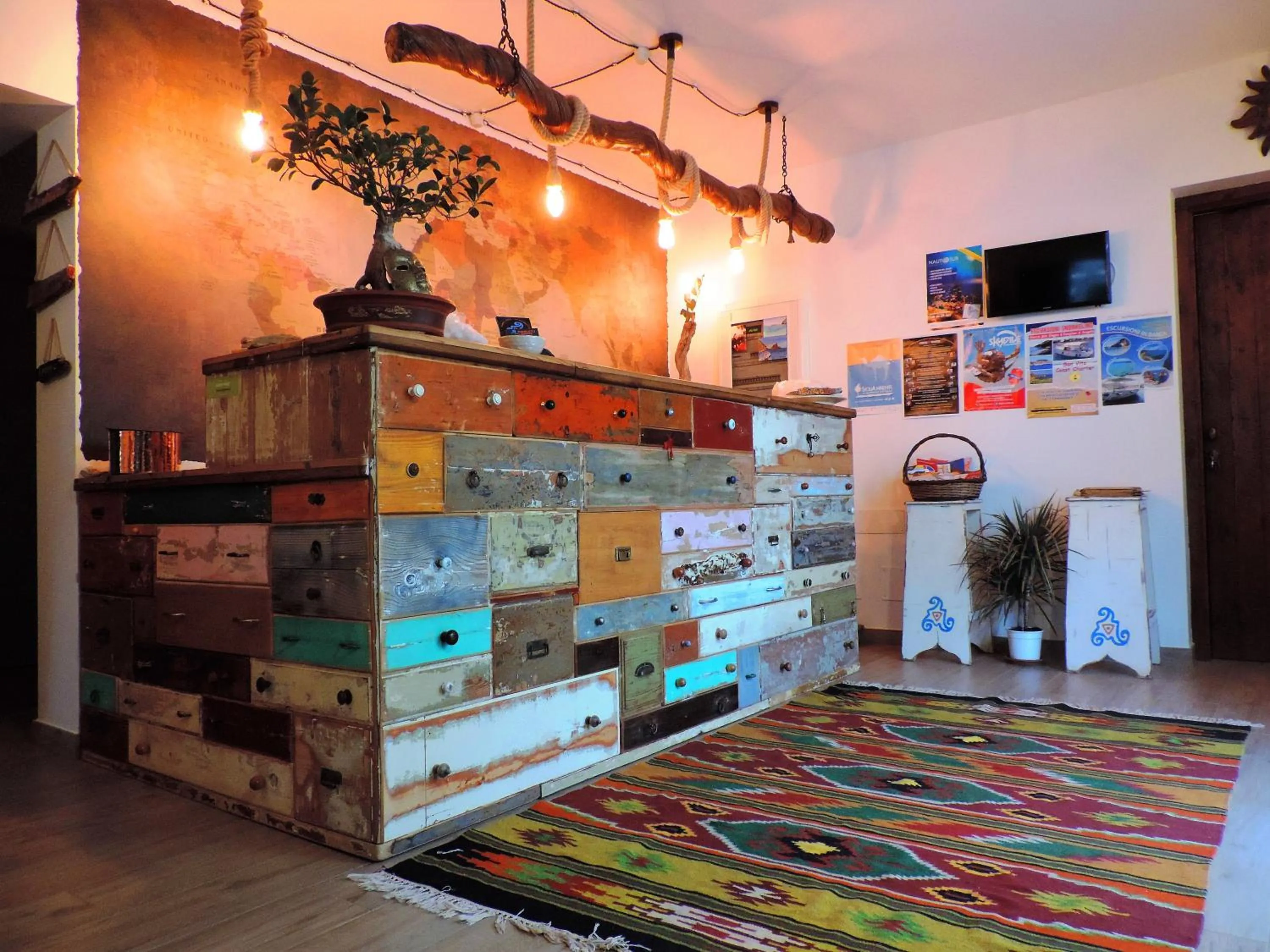 Decorative detail in Timbuktu Hostel