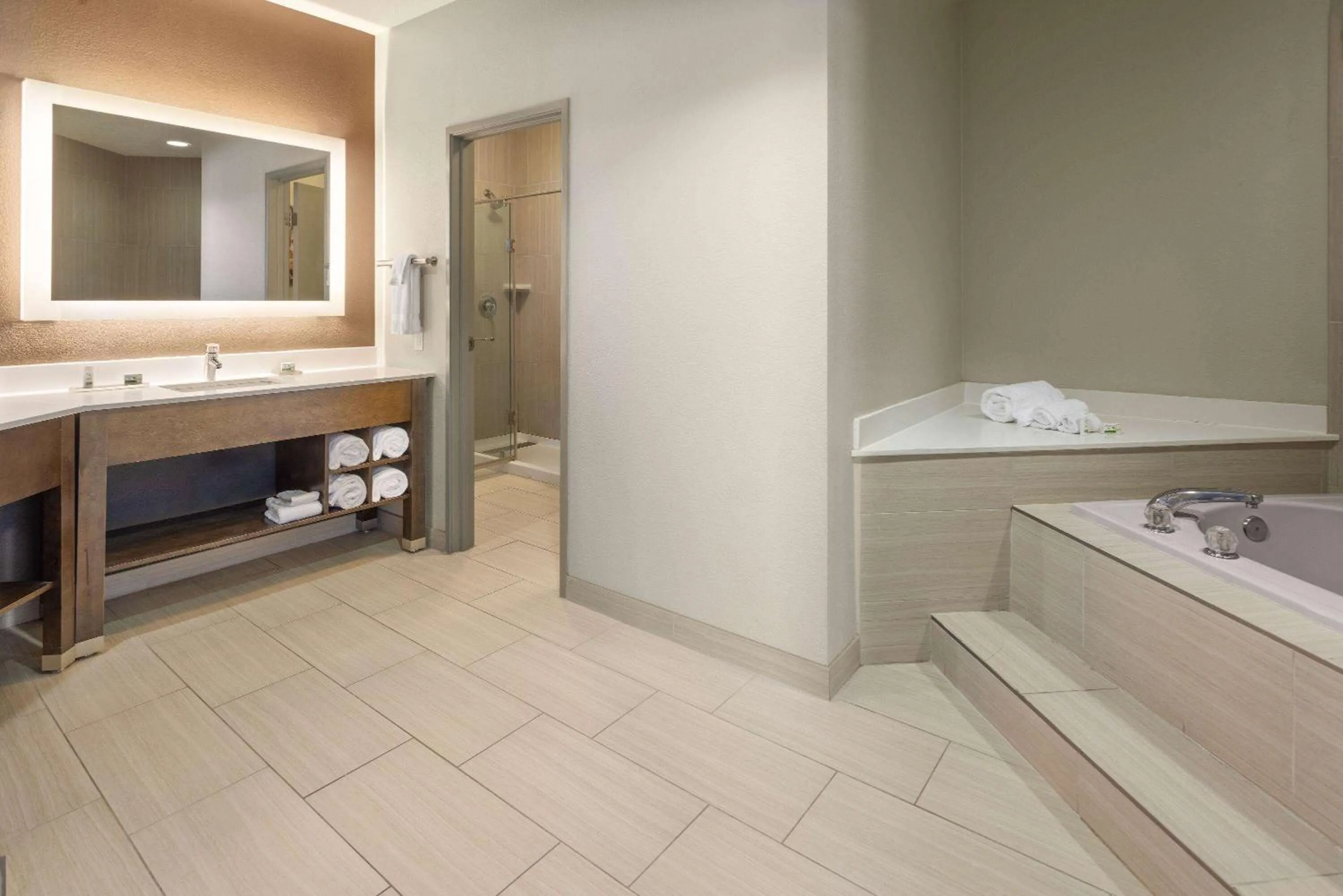 Bathroom, Bed in La Quinta by Wyndham Kokomo