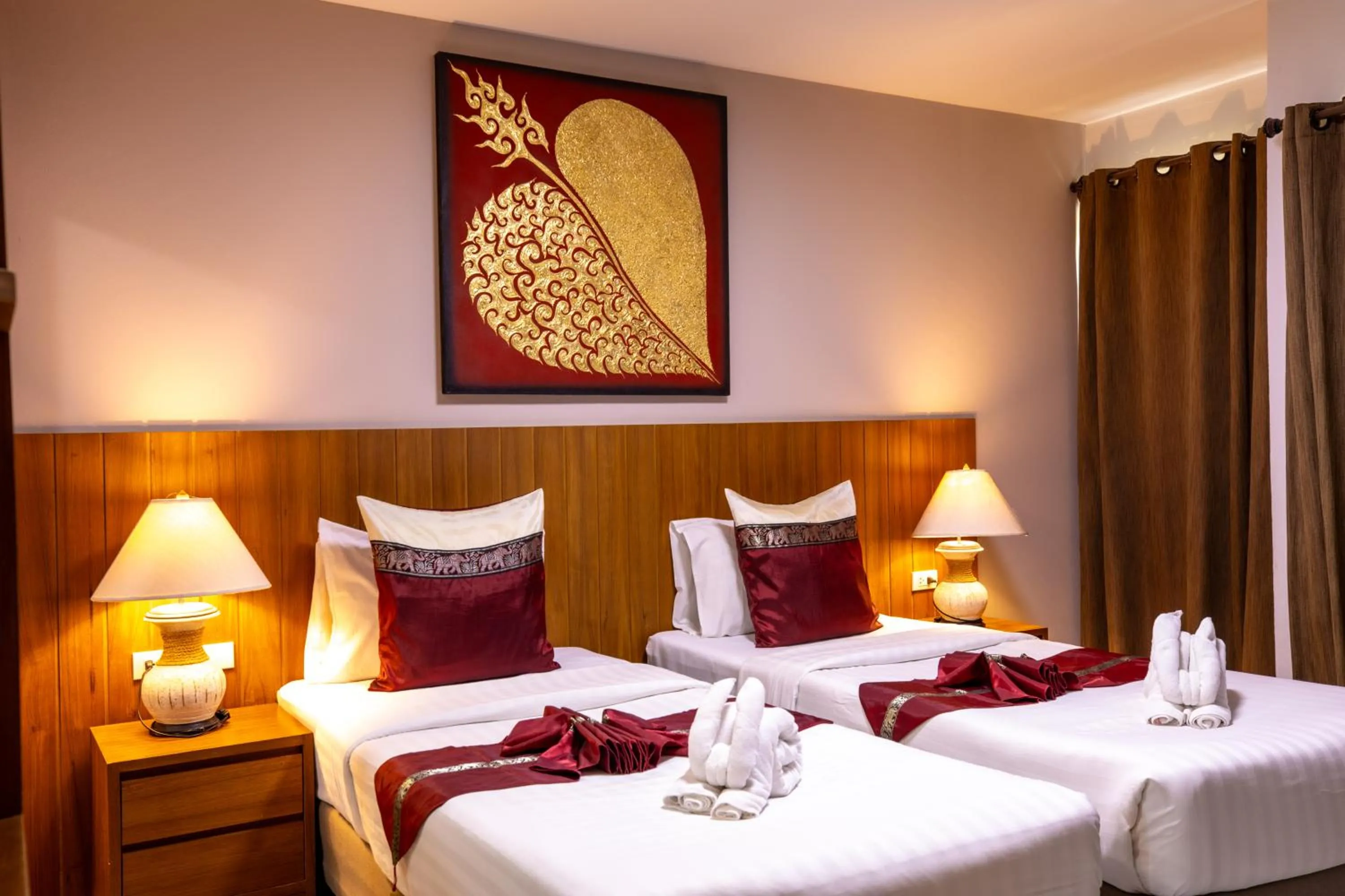 Bed in Huen Jao Ban Hotel