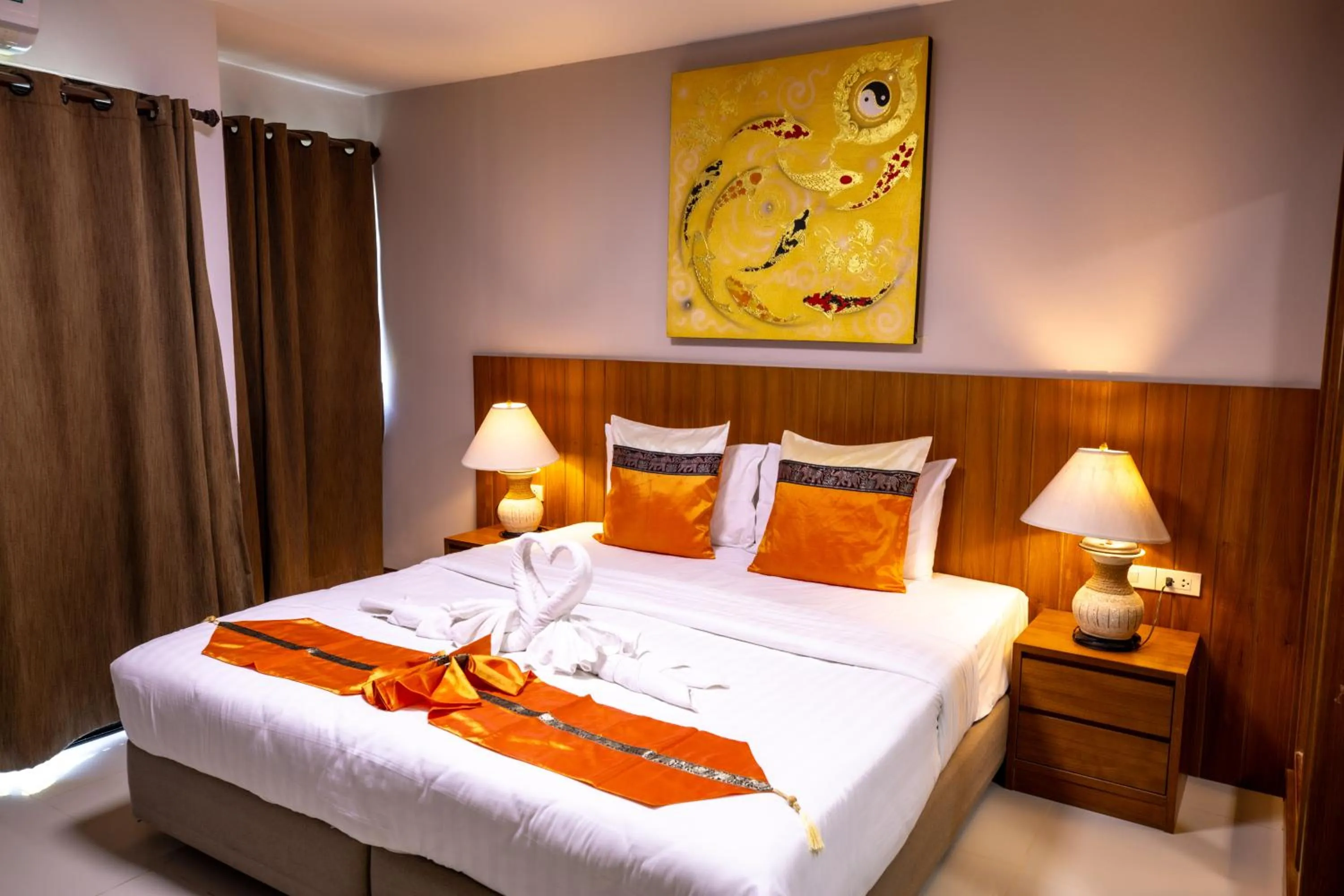 Bed in Huen Jao Ban Hotel