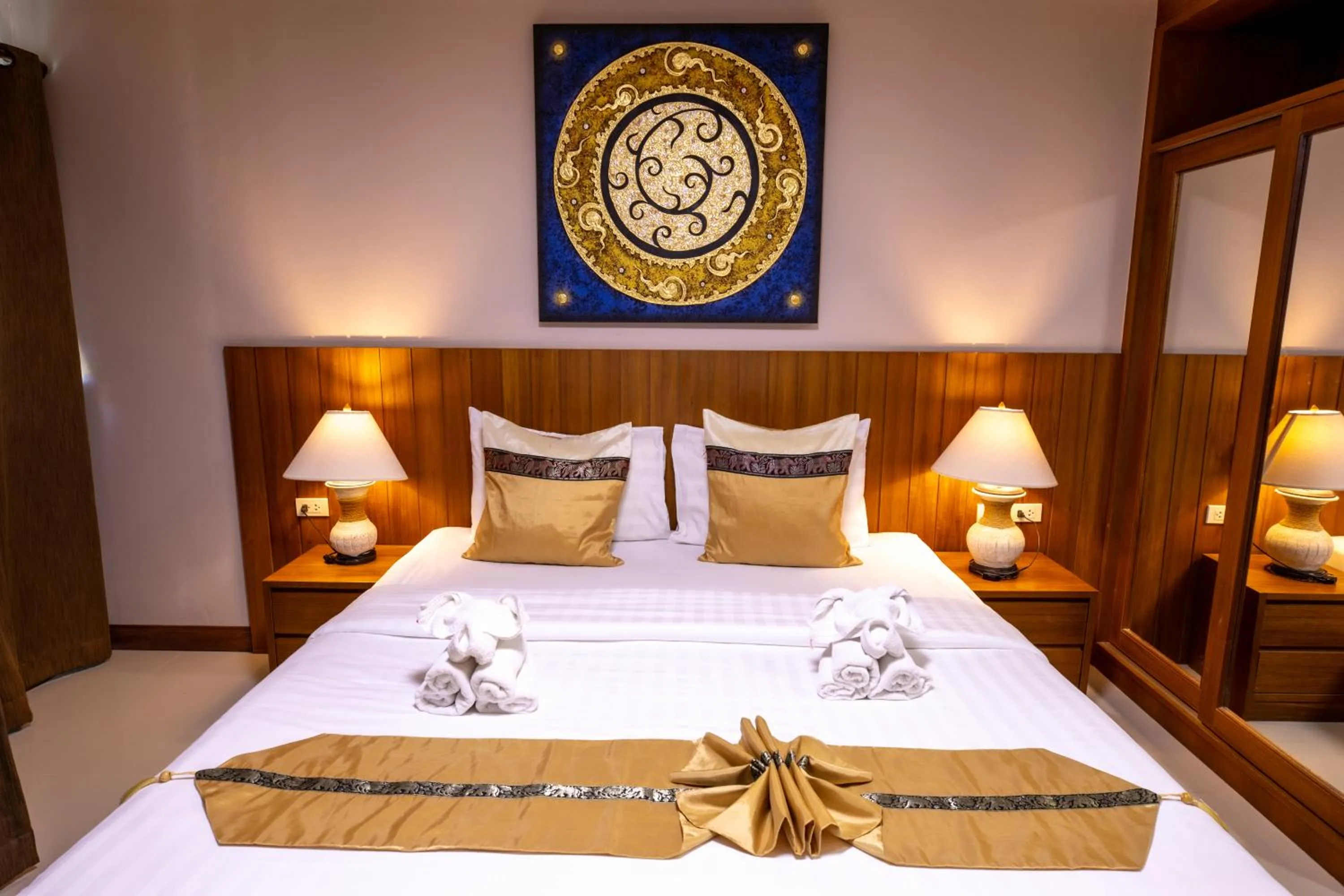 Bed in Huen Jao Ban Hotel