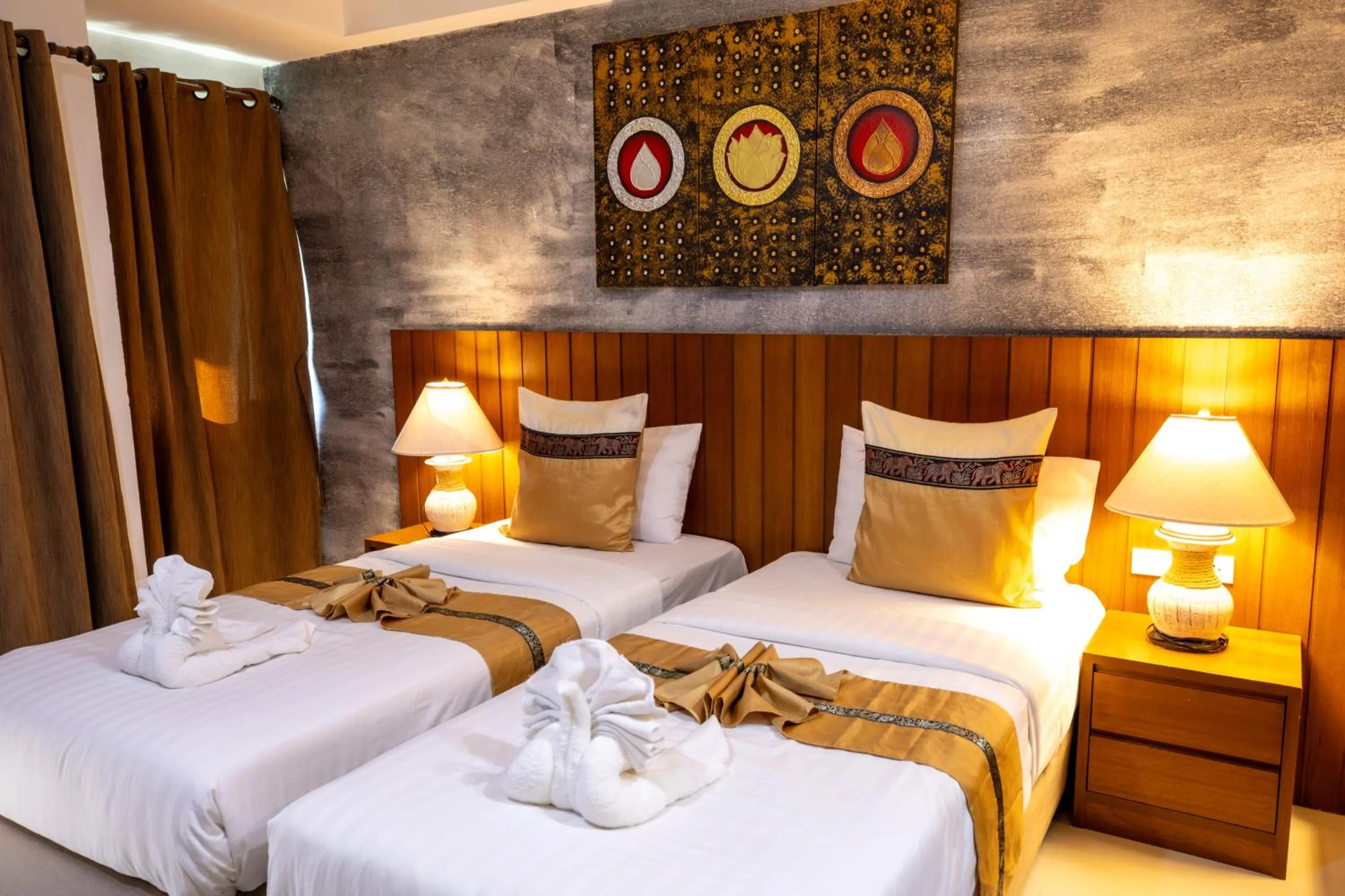 Bed in Huen Jao Ban Hotel