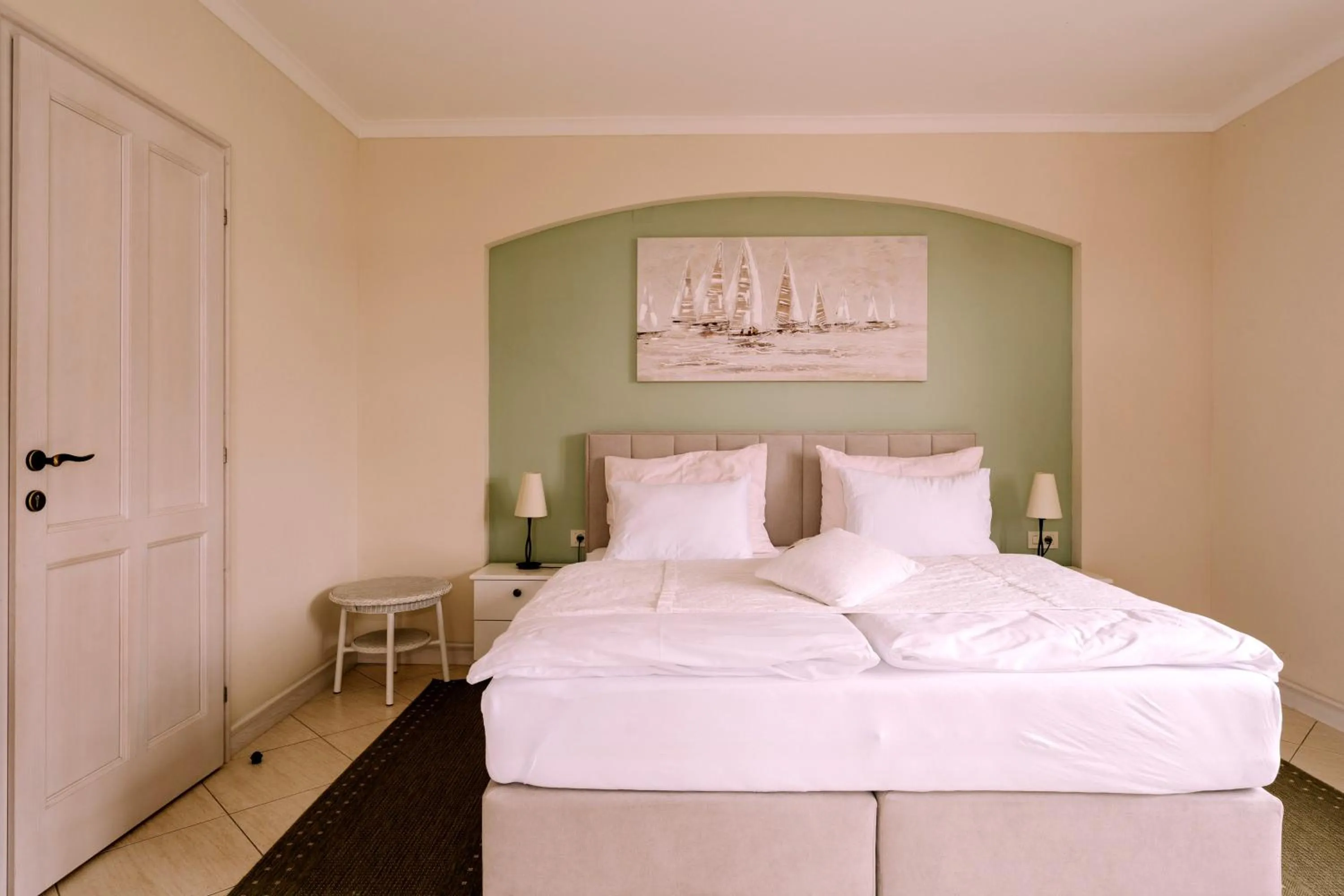 Bed in Hotel Abalone