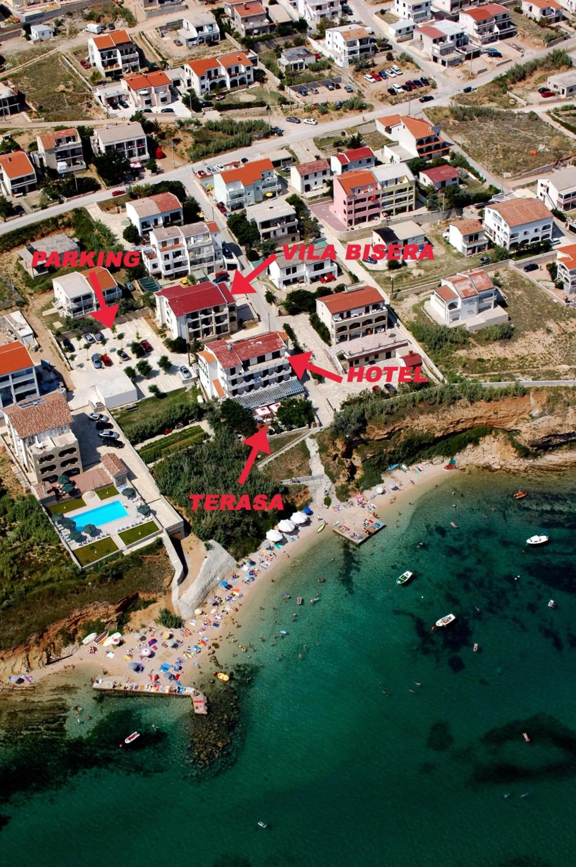 Bird's eye view in Hotel Biser