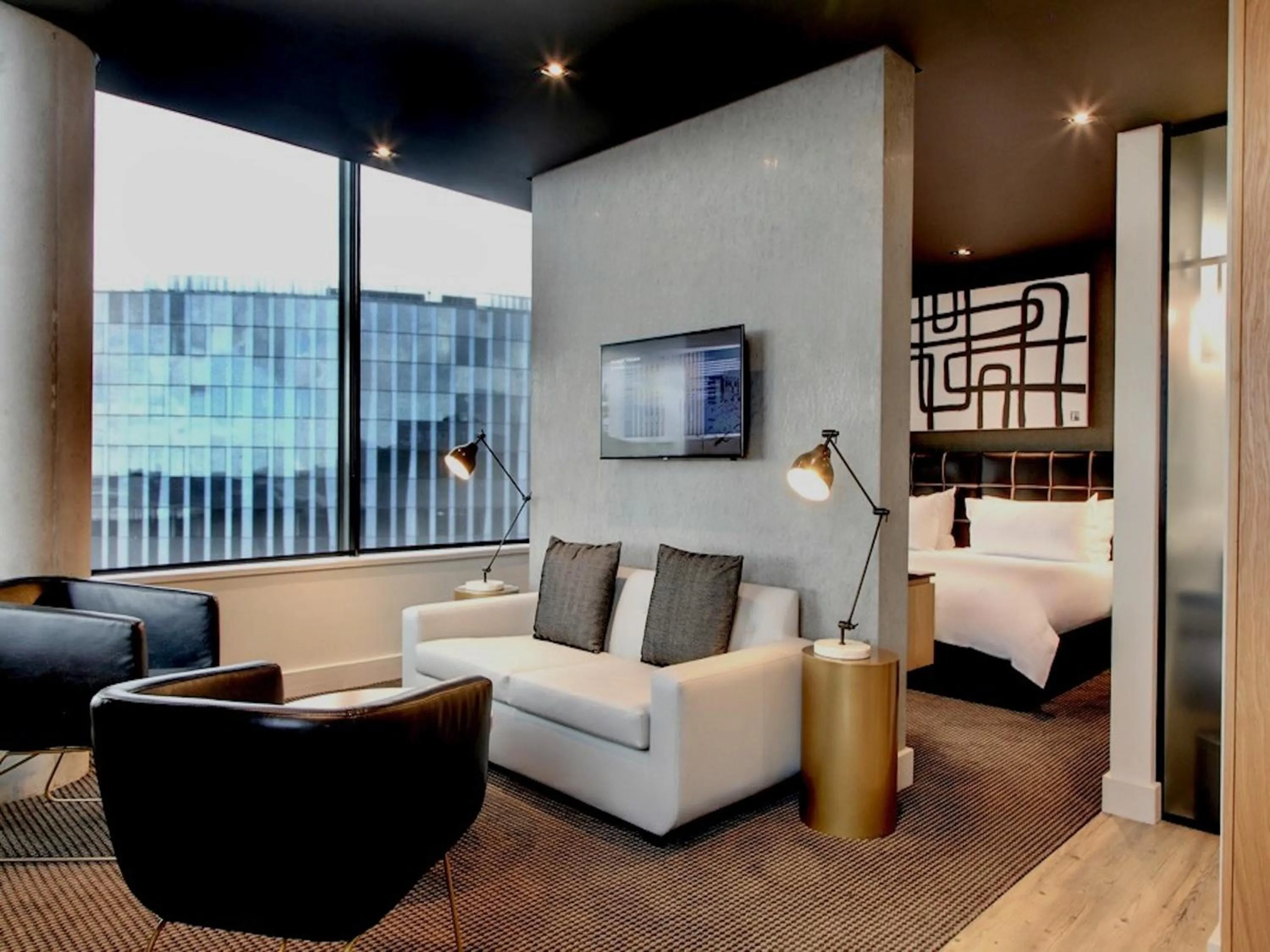 Seating area, Bed in Century City Hotel Urban Square