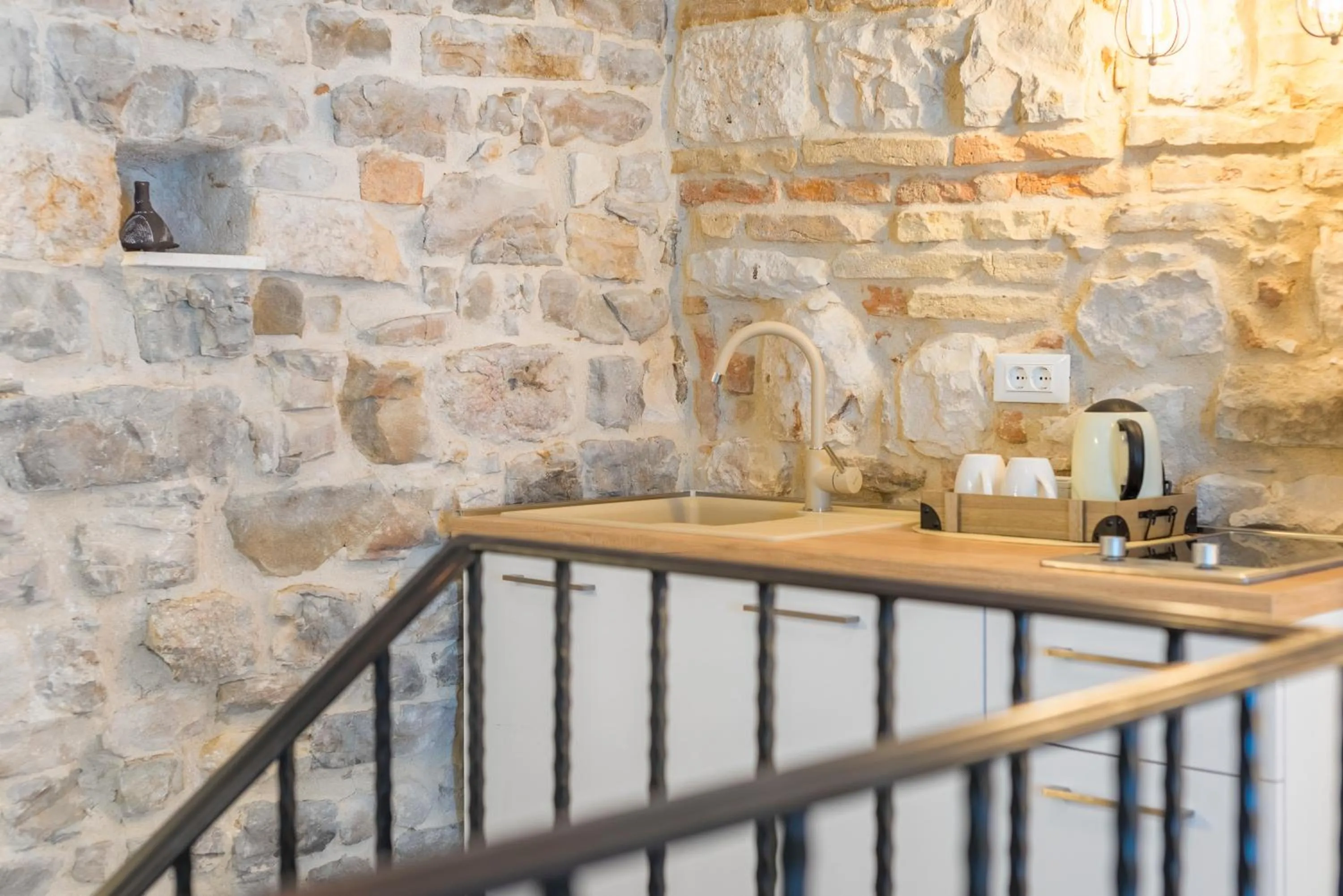 Kitchen or kitchenette in Apartments & Rooms Dujam