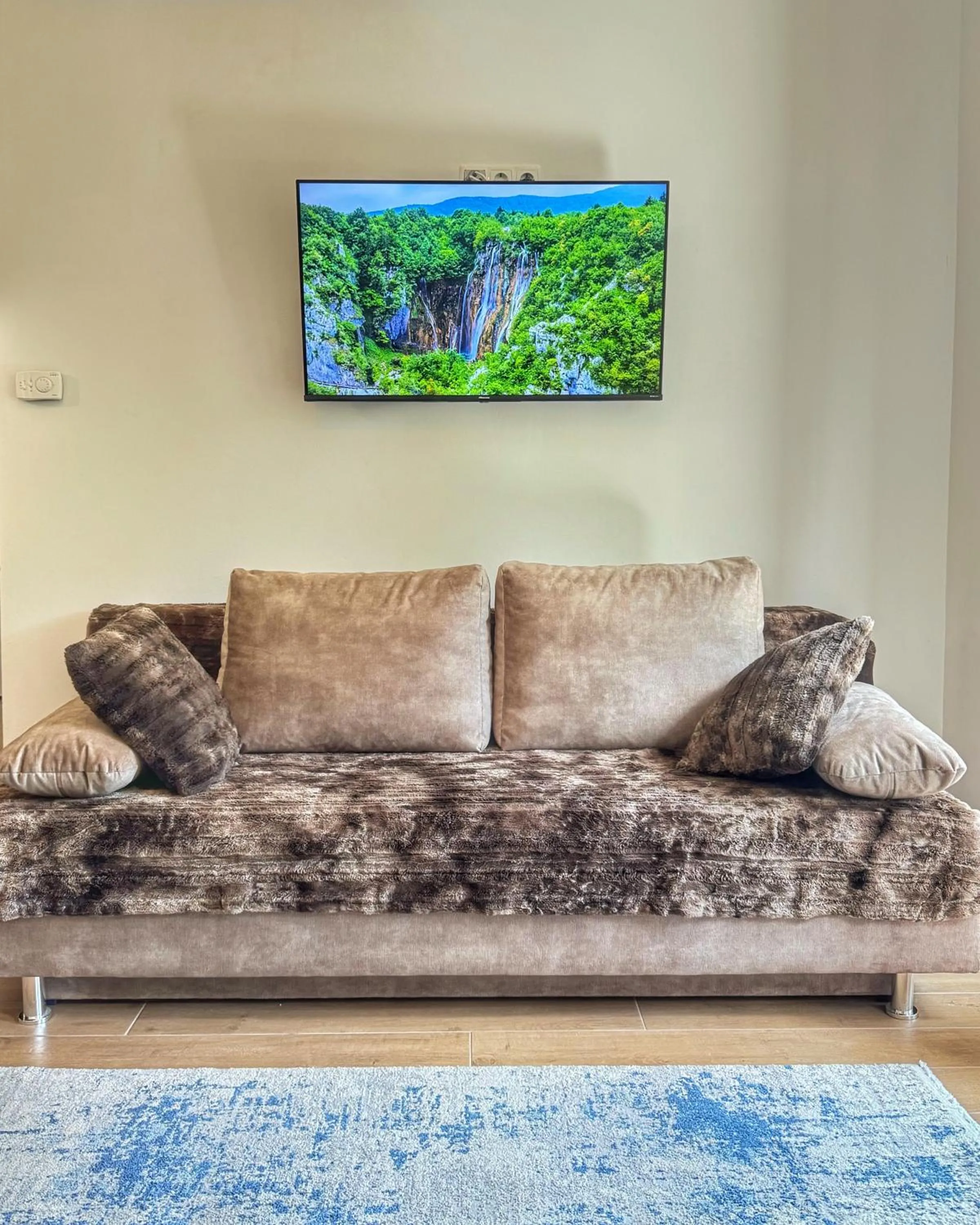 Bed in Etno Garden Apartments