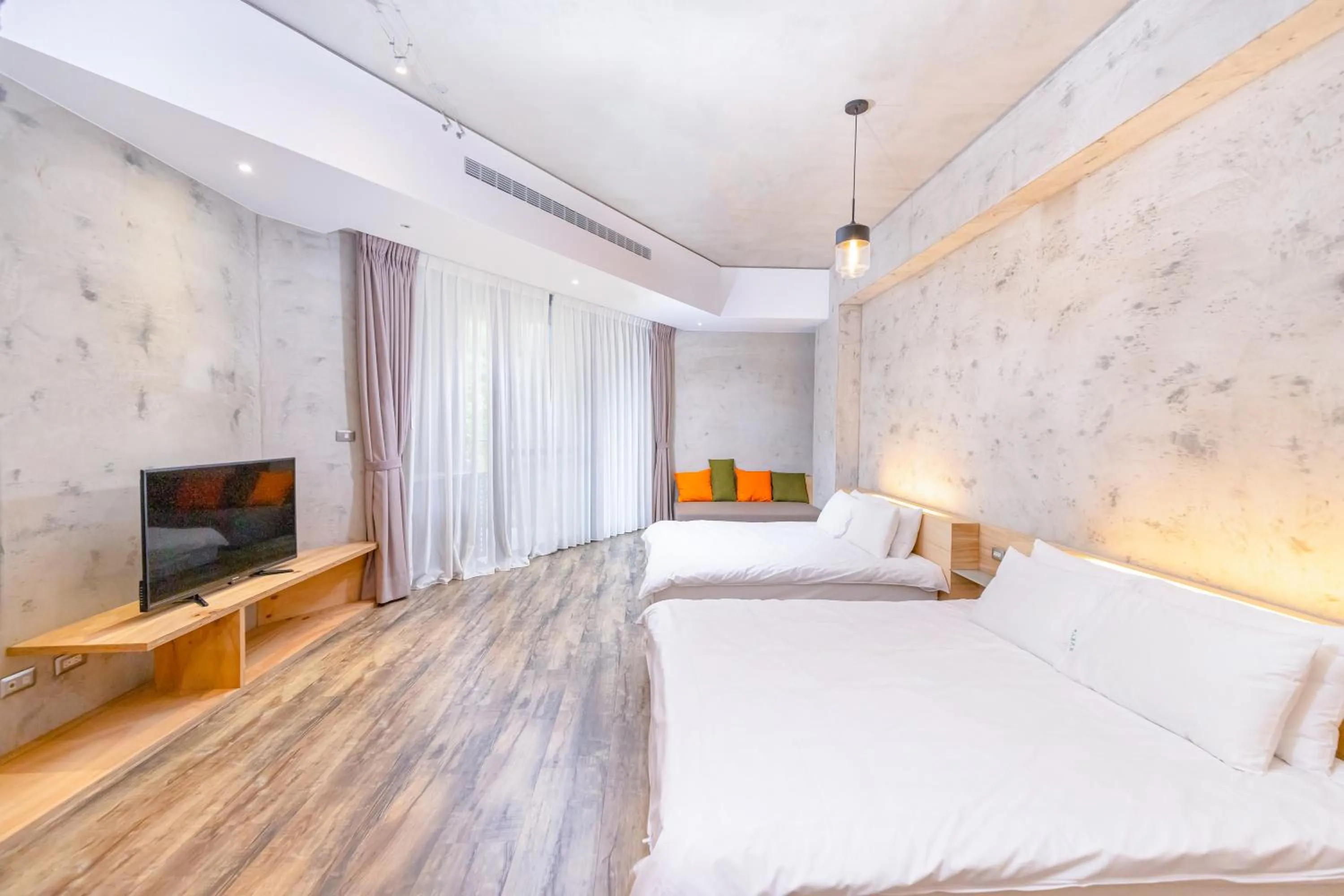 Bed in 日月潭山慕藝旅 Sun Moon Inn