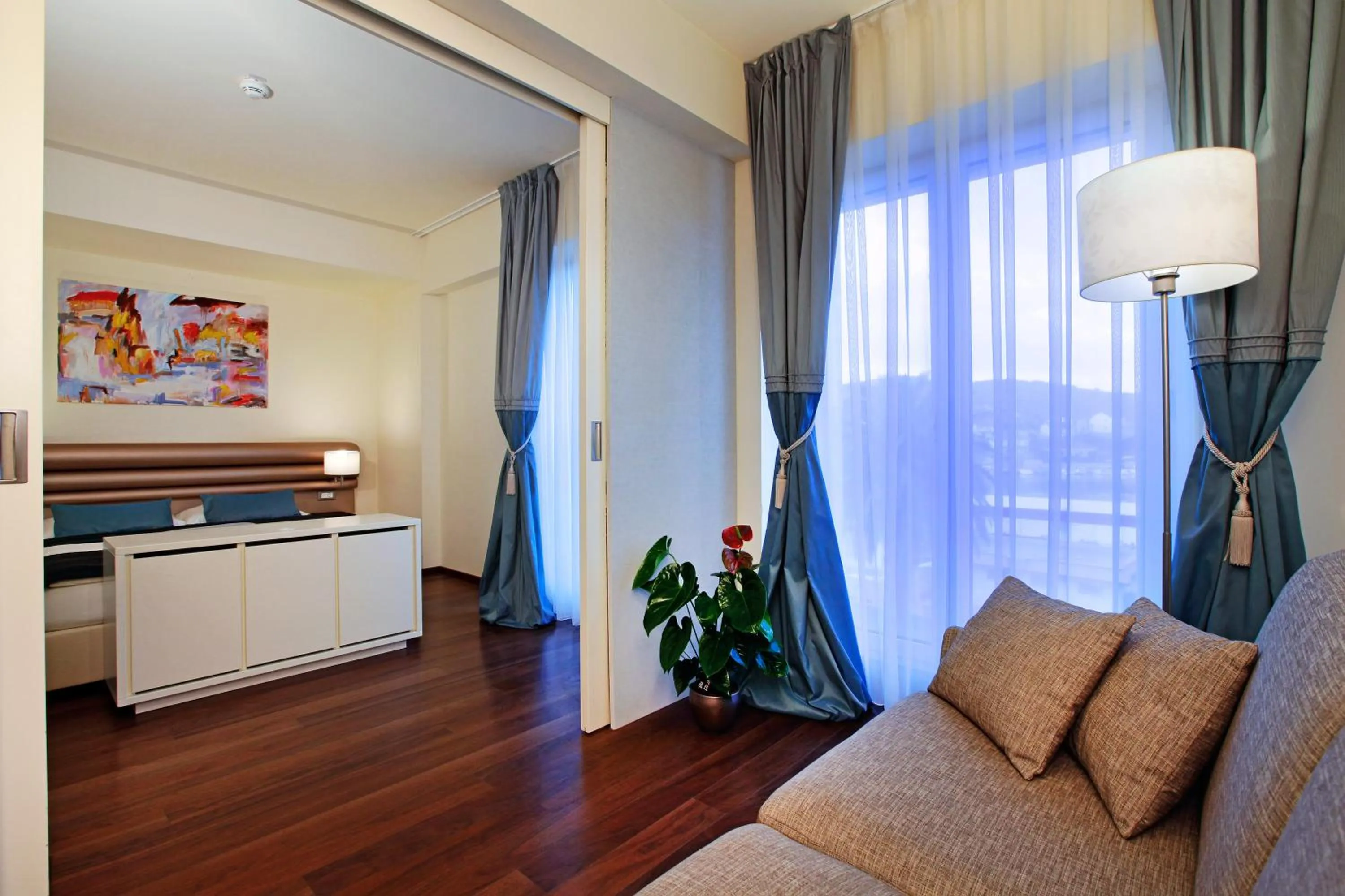 Seating area in Hotel Korkyra