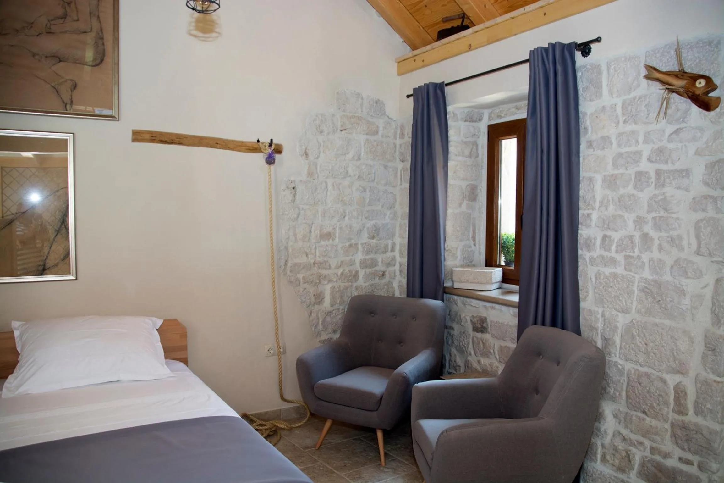 Bedroom, Bed in Villa Kudelik - Stone Story