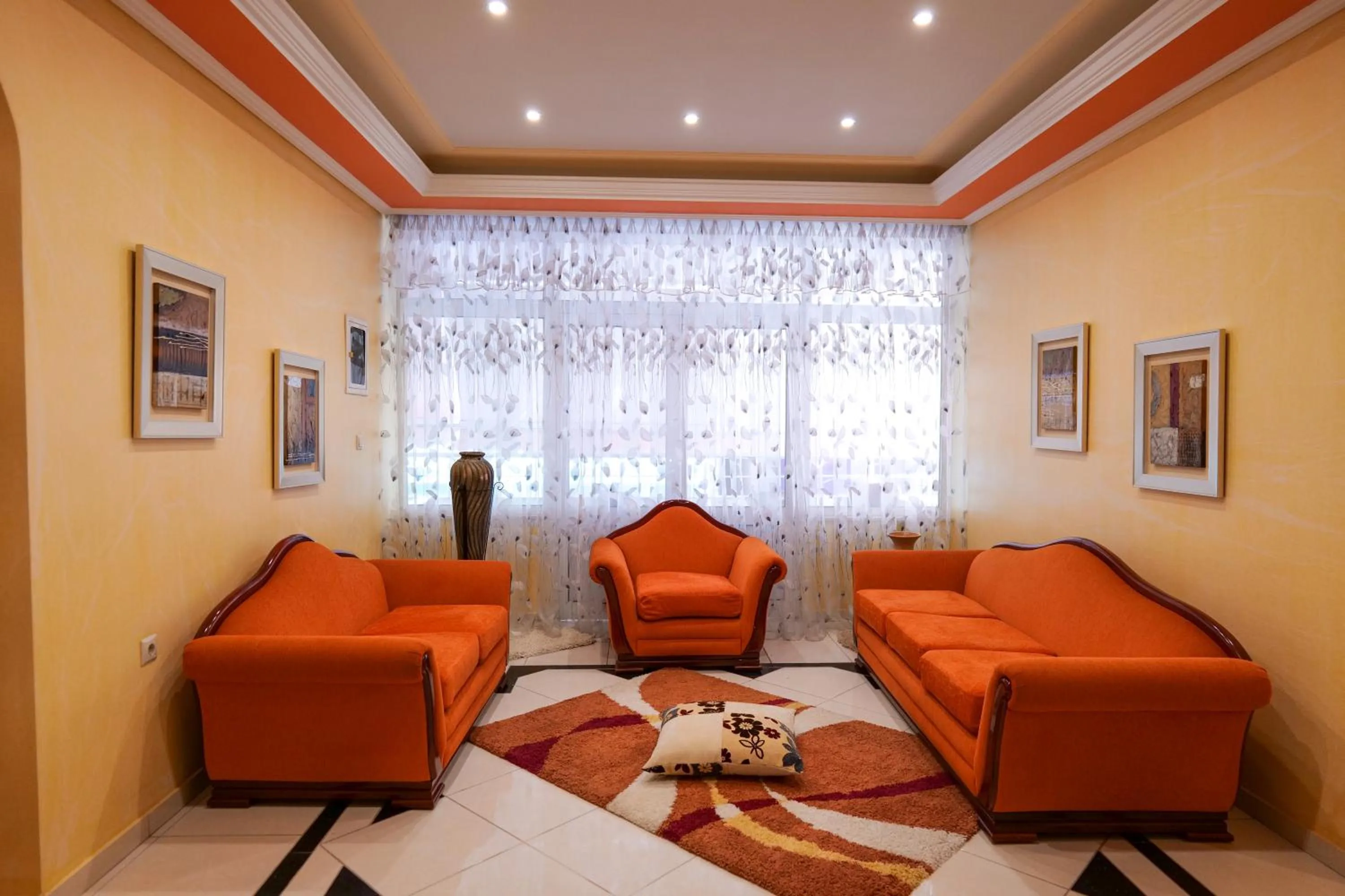 Seating area in Hotel Lindi