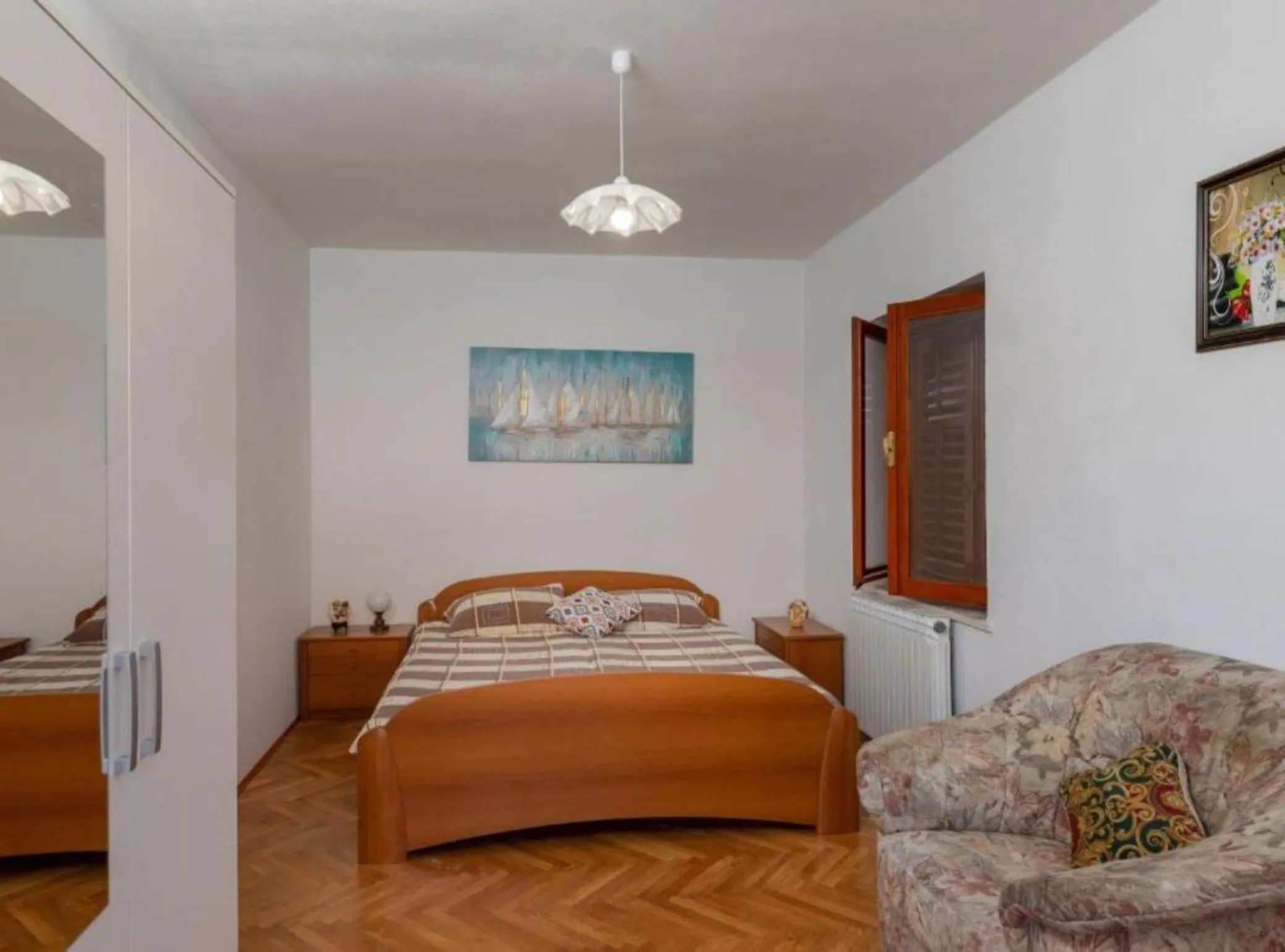 Bedroom, Bed in Villa Valjalo