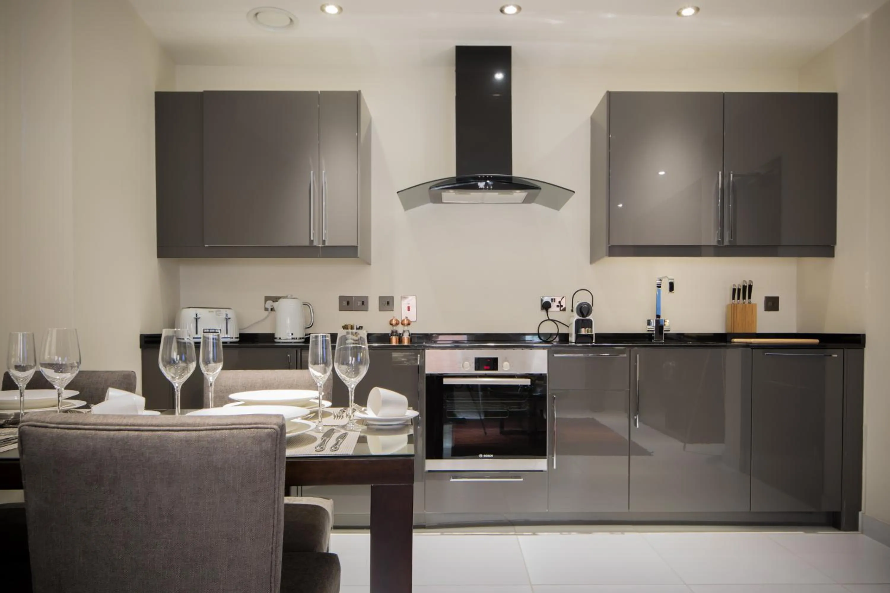 Kitchen or kitchenette in Mansio Suites The Headrow