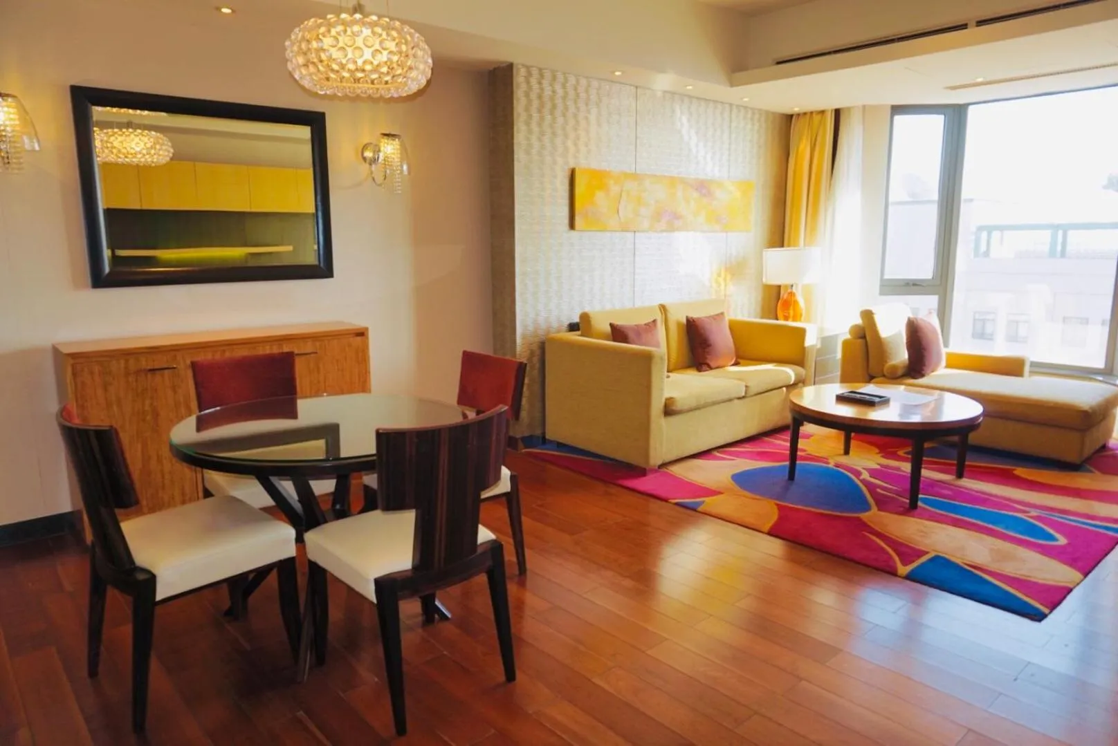 Living room in The Sandalwood Beijing Marriott Executive Apartments