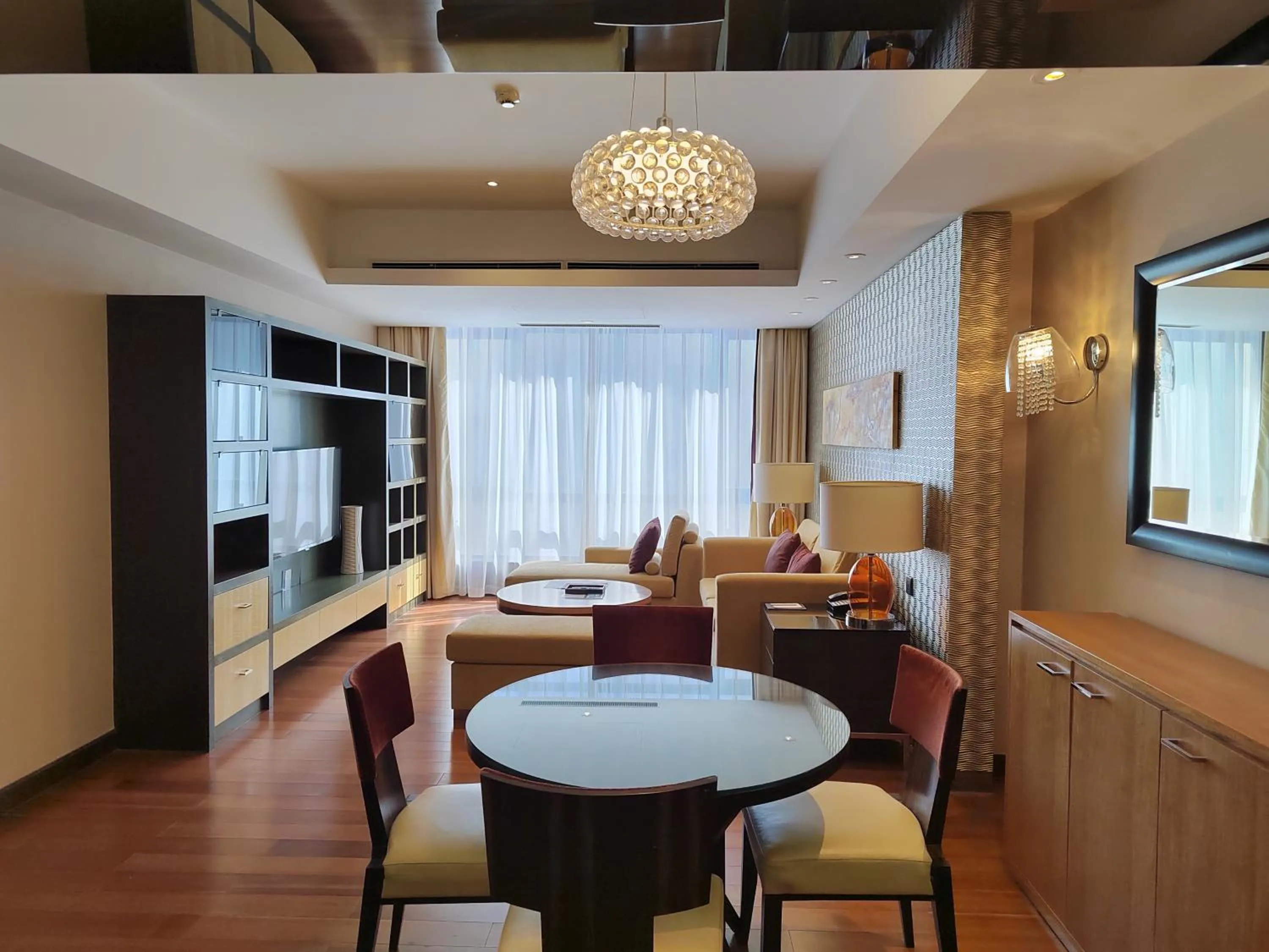 Living room in The Sandalwood Beijing Marriott Executive Apartments