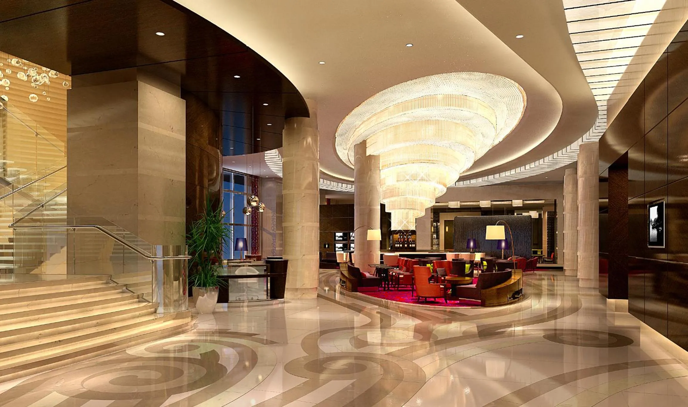 Lobby or reception in Renaissance Shanghai Putuo Hotel