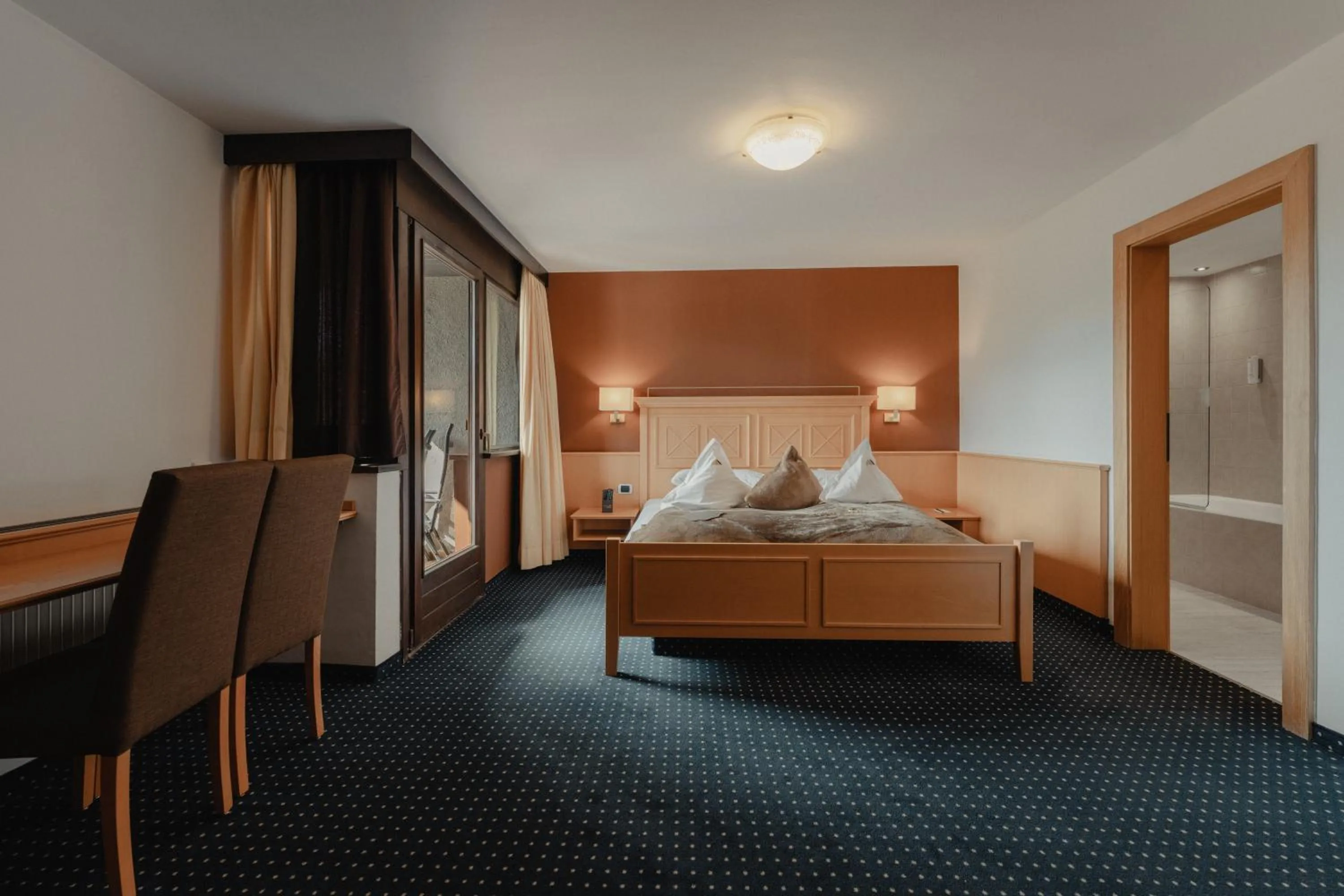 Bed in Hotel Alpenrose