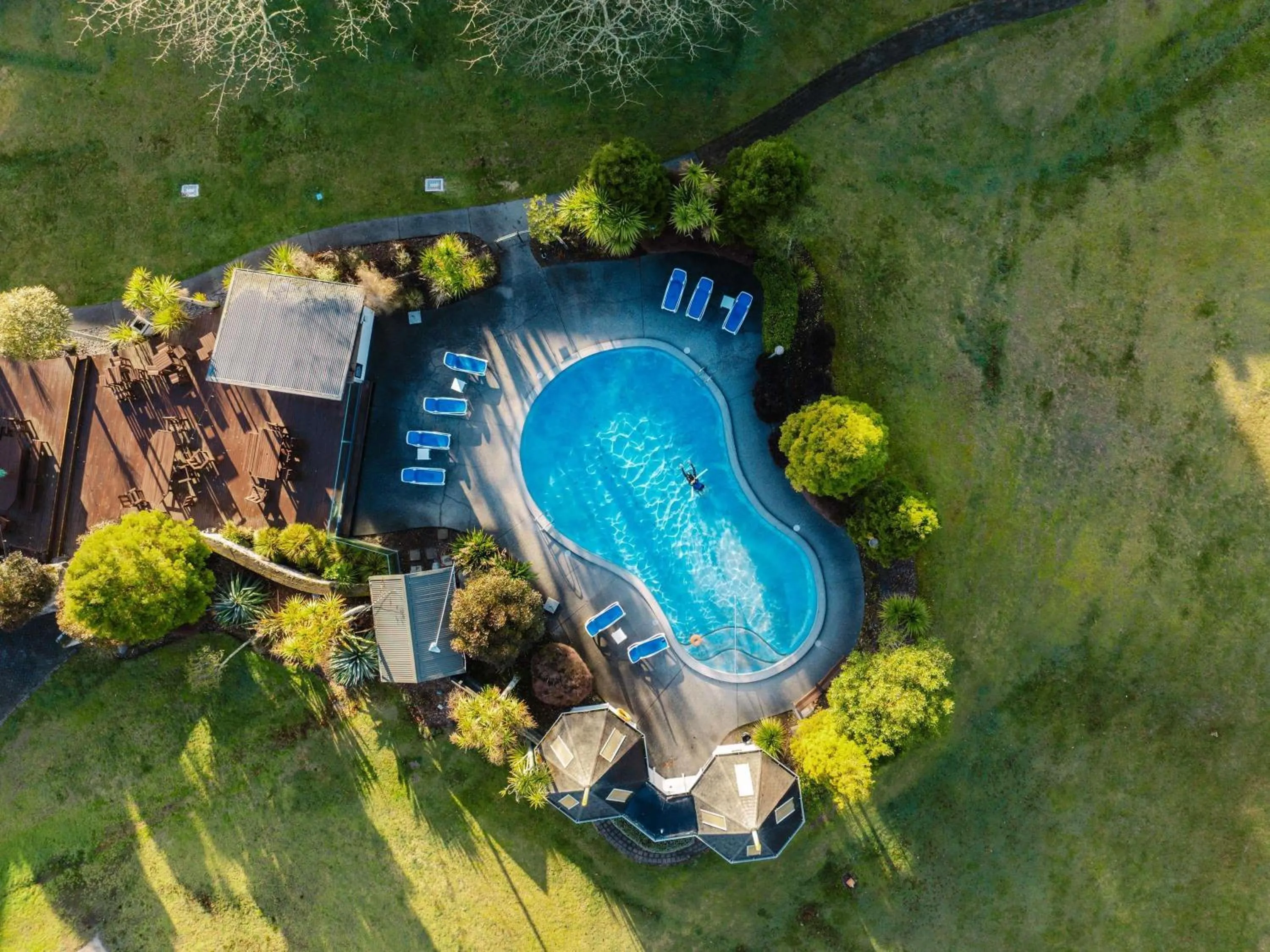 Pool view in Wairakei Resort Taupo