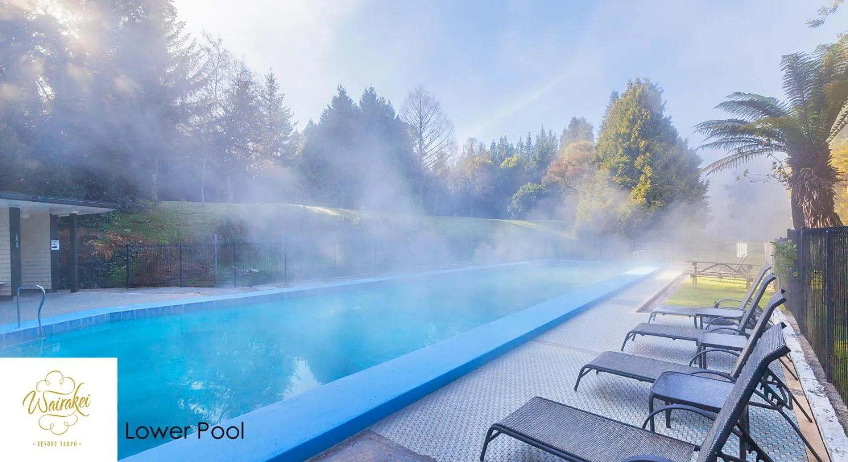 Pool view in Wairakei Resort Taupo