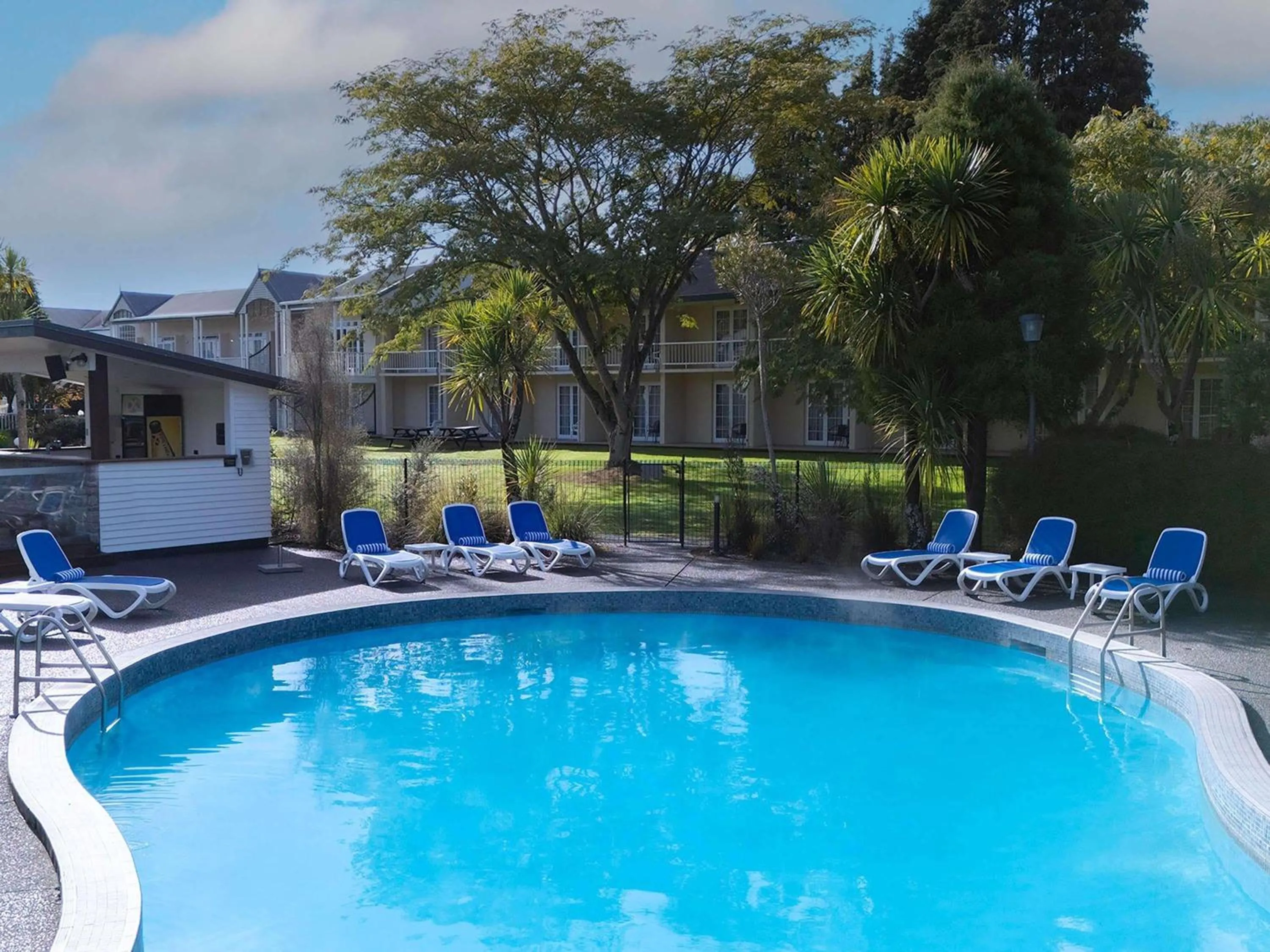 Pool view in Wairakei Resort Taupo