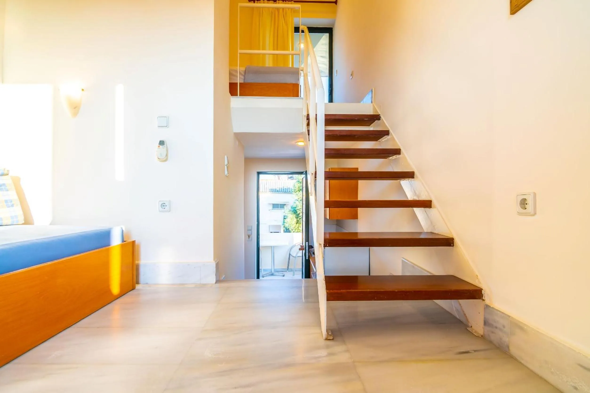 Bed in Orestis Hotel Sea View Apartments