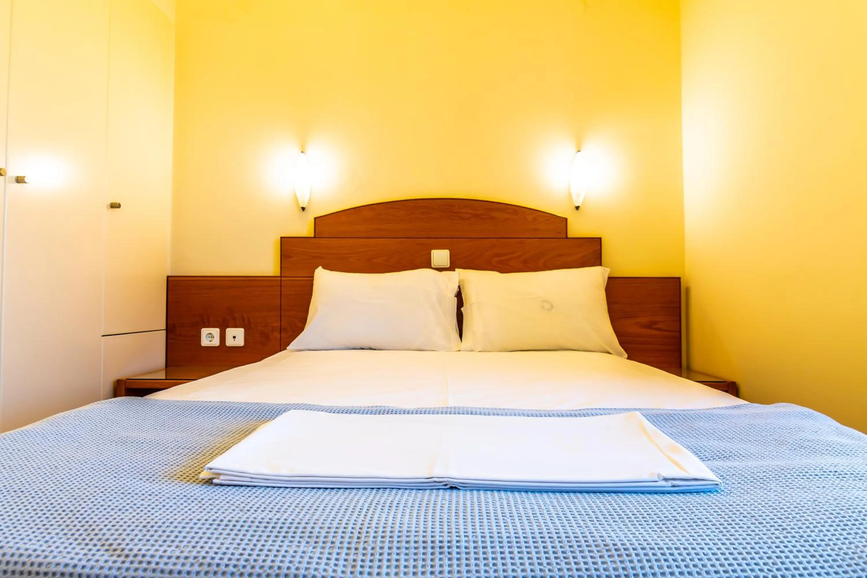 Bed in Orestis Hotel Sea View Apartments