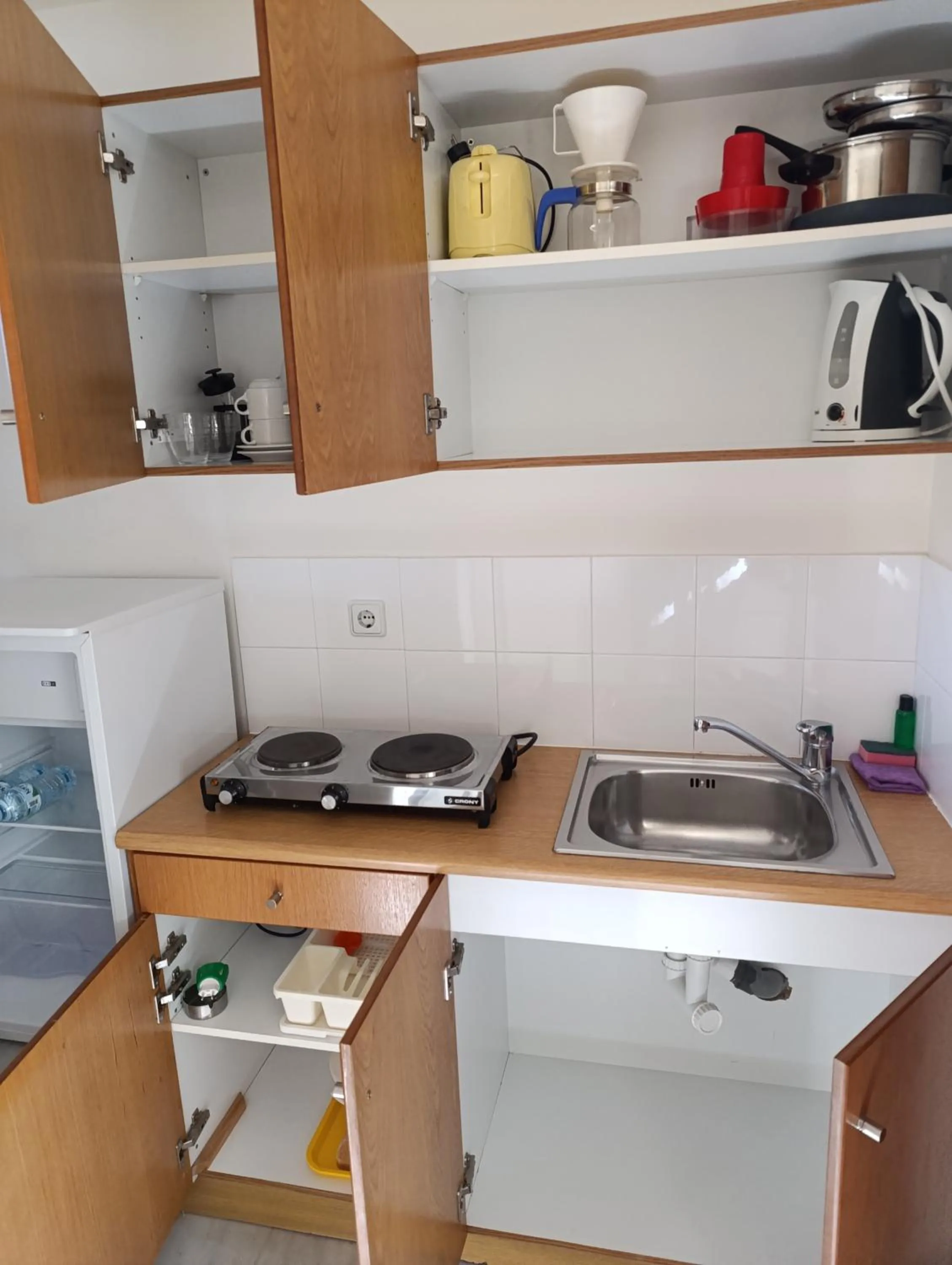 Kitchen or kitchenette in Orestis Hotel Sea View Apartments