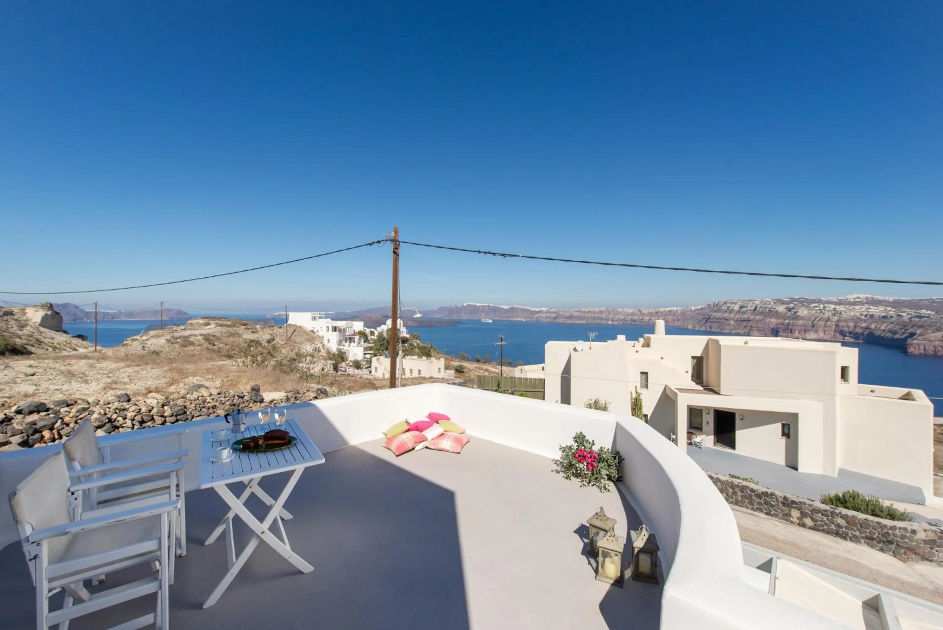 Balcony/Terrace in Aura Marina Apartments Santorini