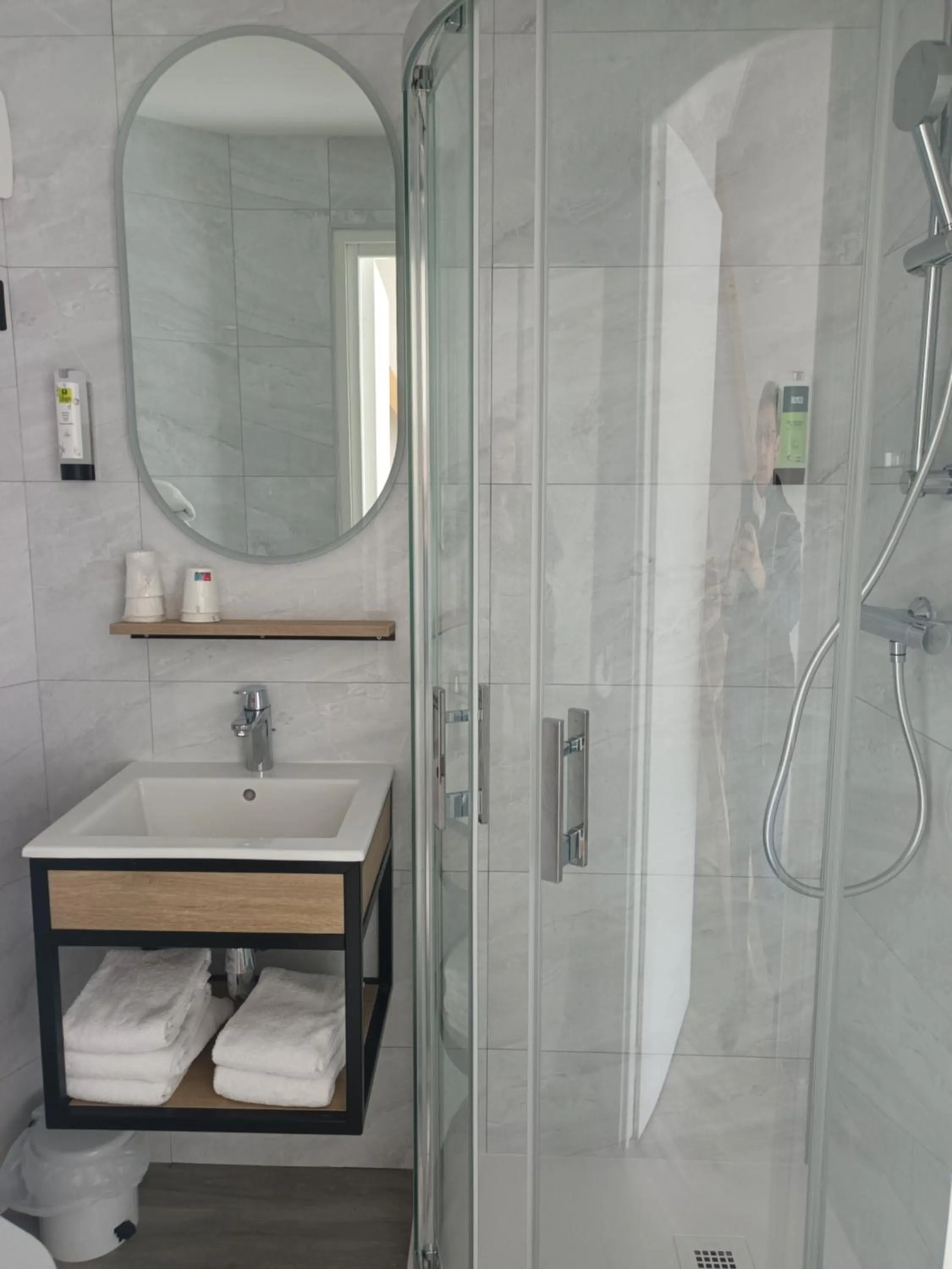 Bathroom in Hôtel-Restaurant Logis l'Aubrac Laguiole