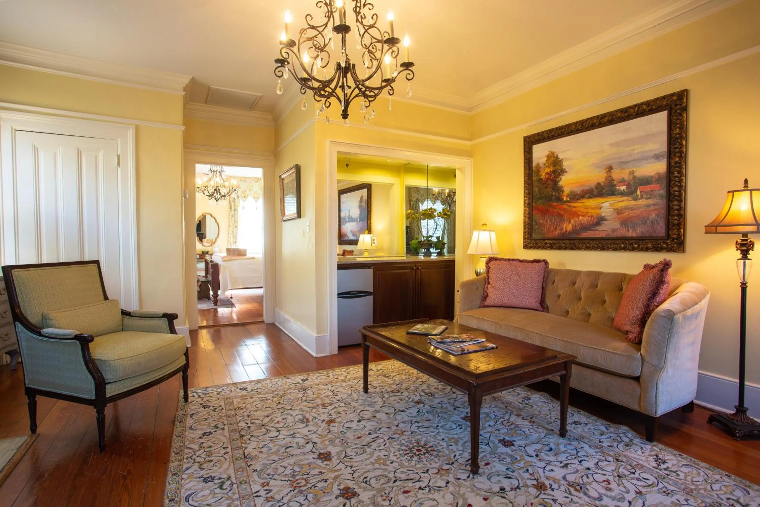 Living room in The Gastonian, Historic Inns of Savannah Collection