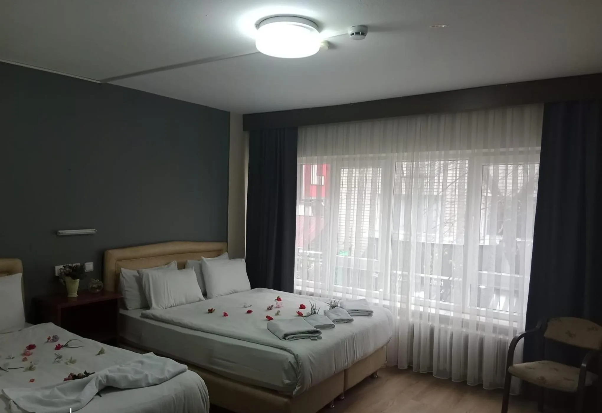 View (from property/room), Bed in Hotel Cesmeli