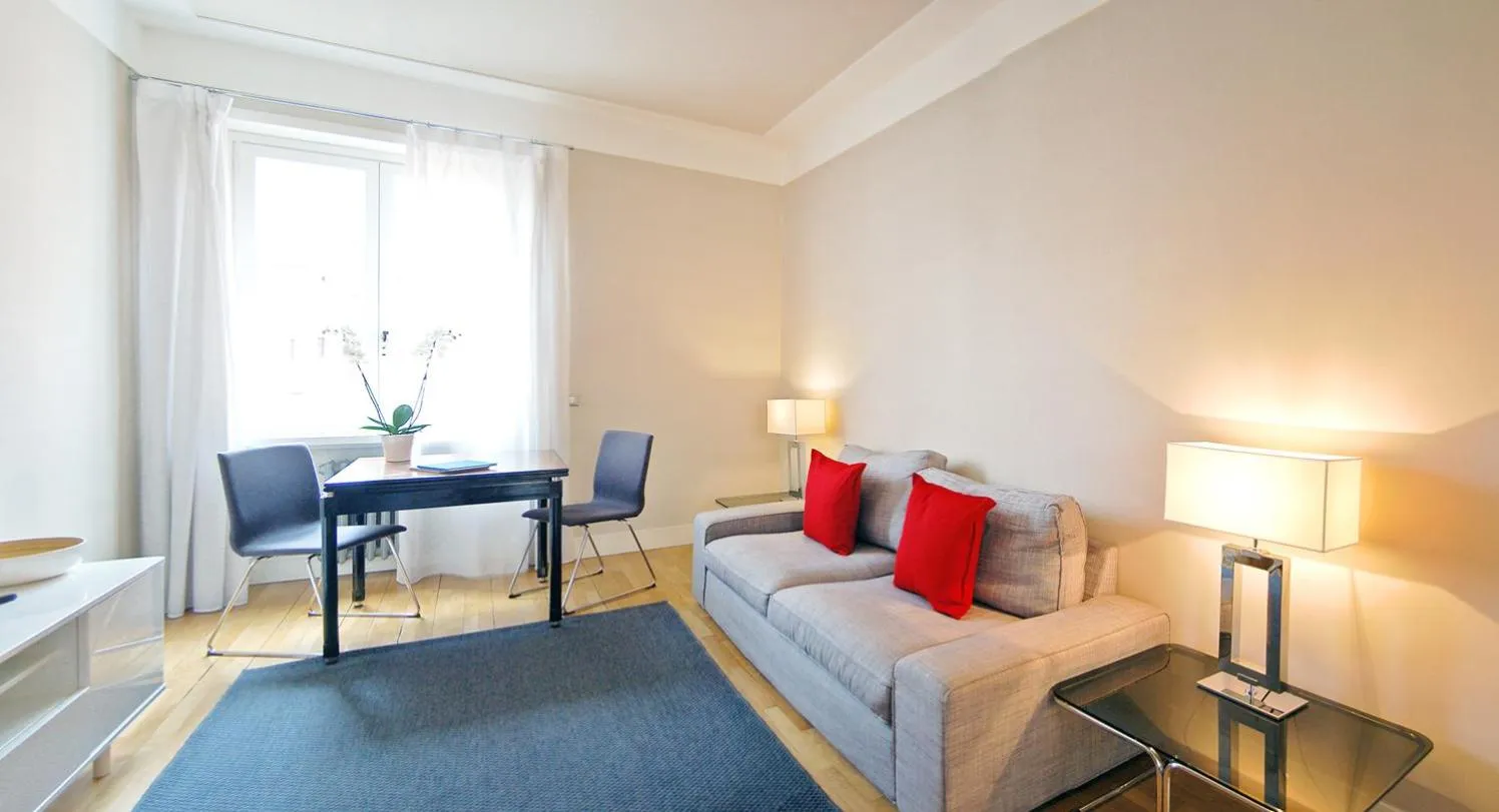 Living room, Bed in Adamas Luxury Suite