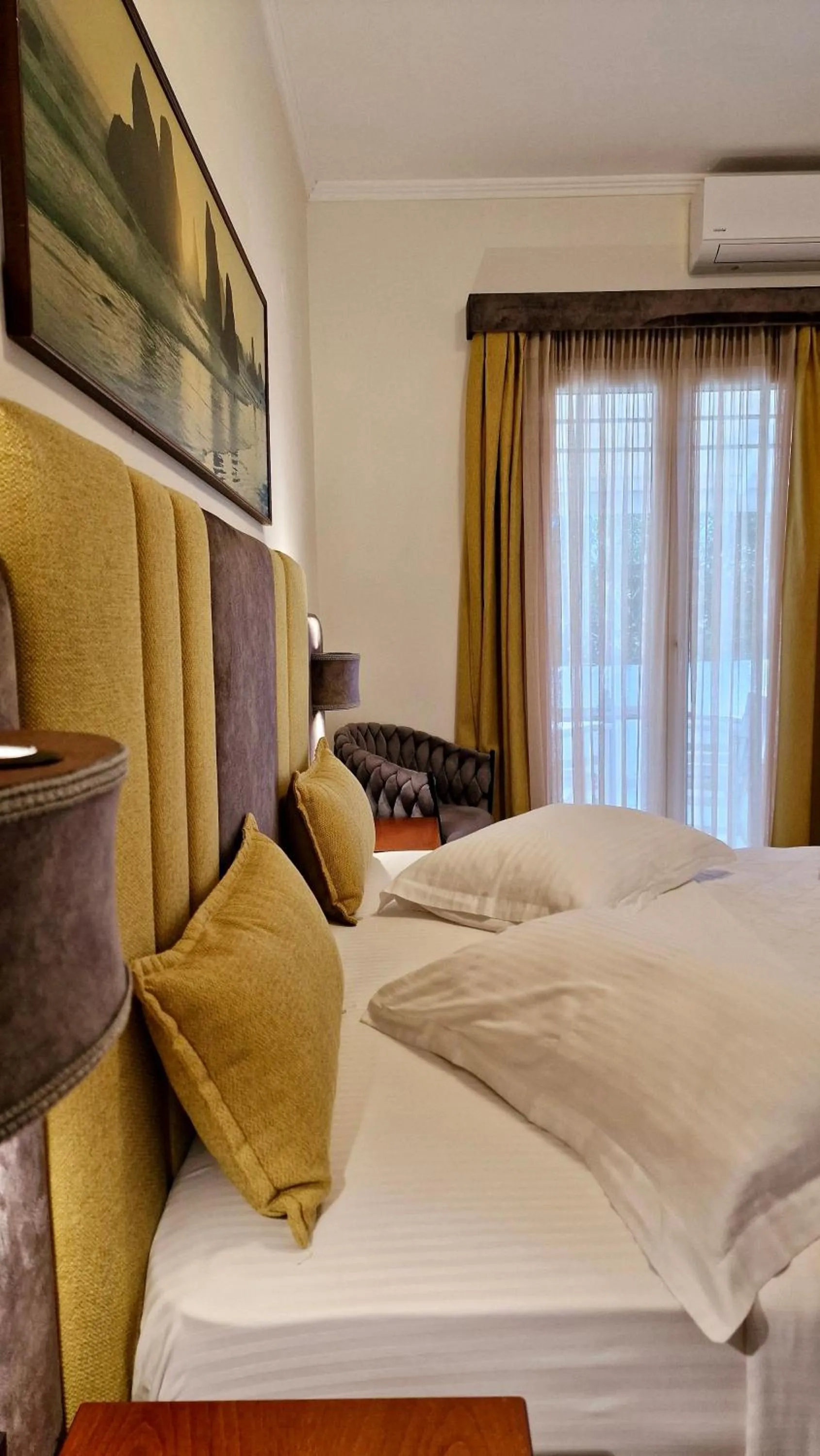 Bed in Hotel Dionysis Studios