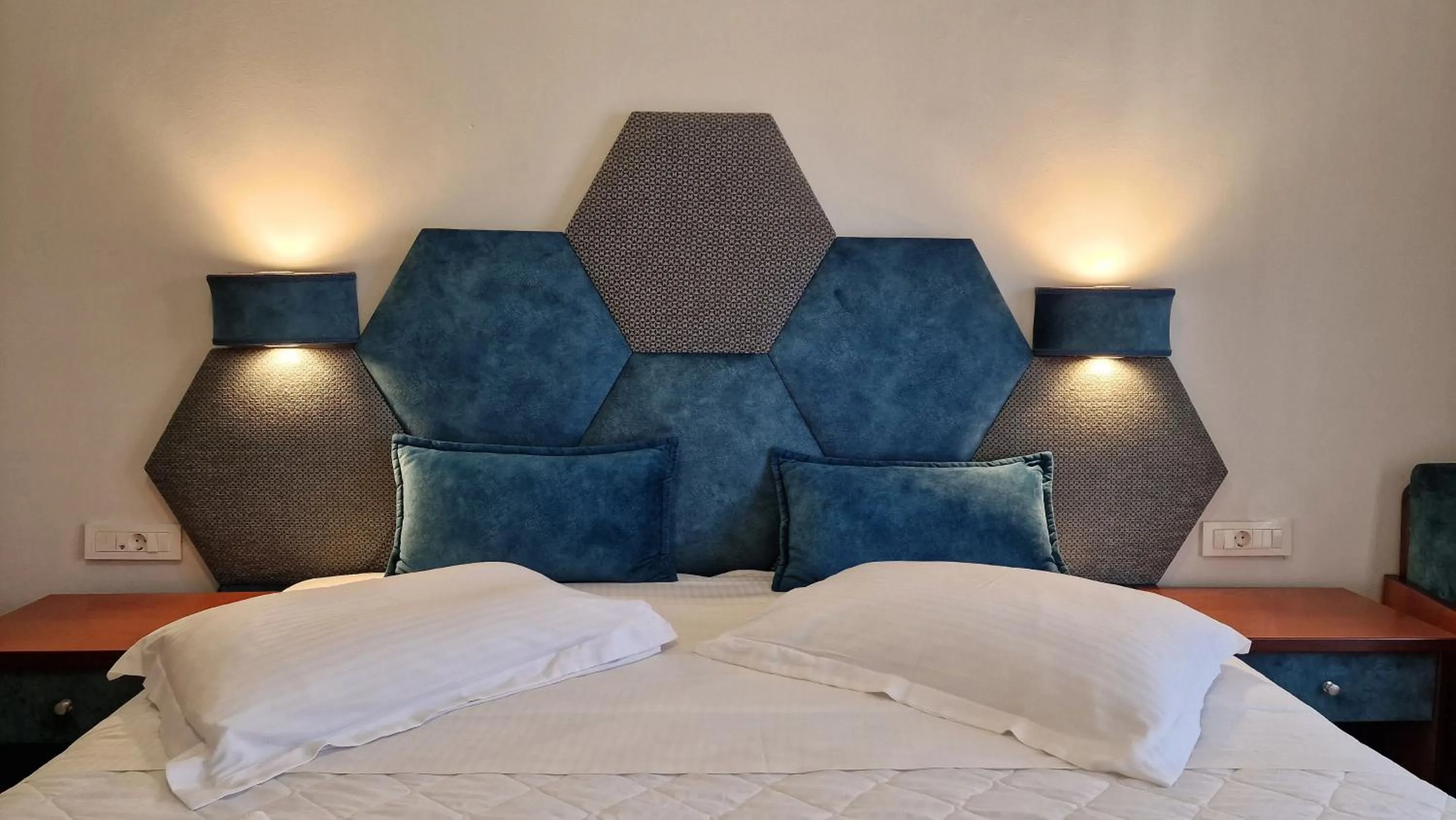 Bed in Hotel Dionysis Studios