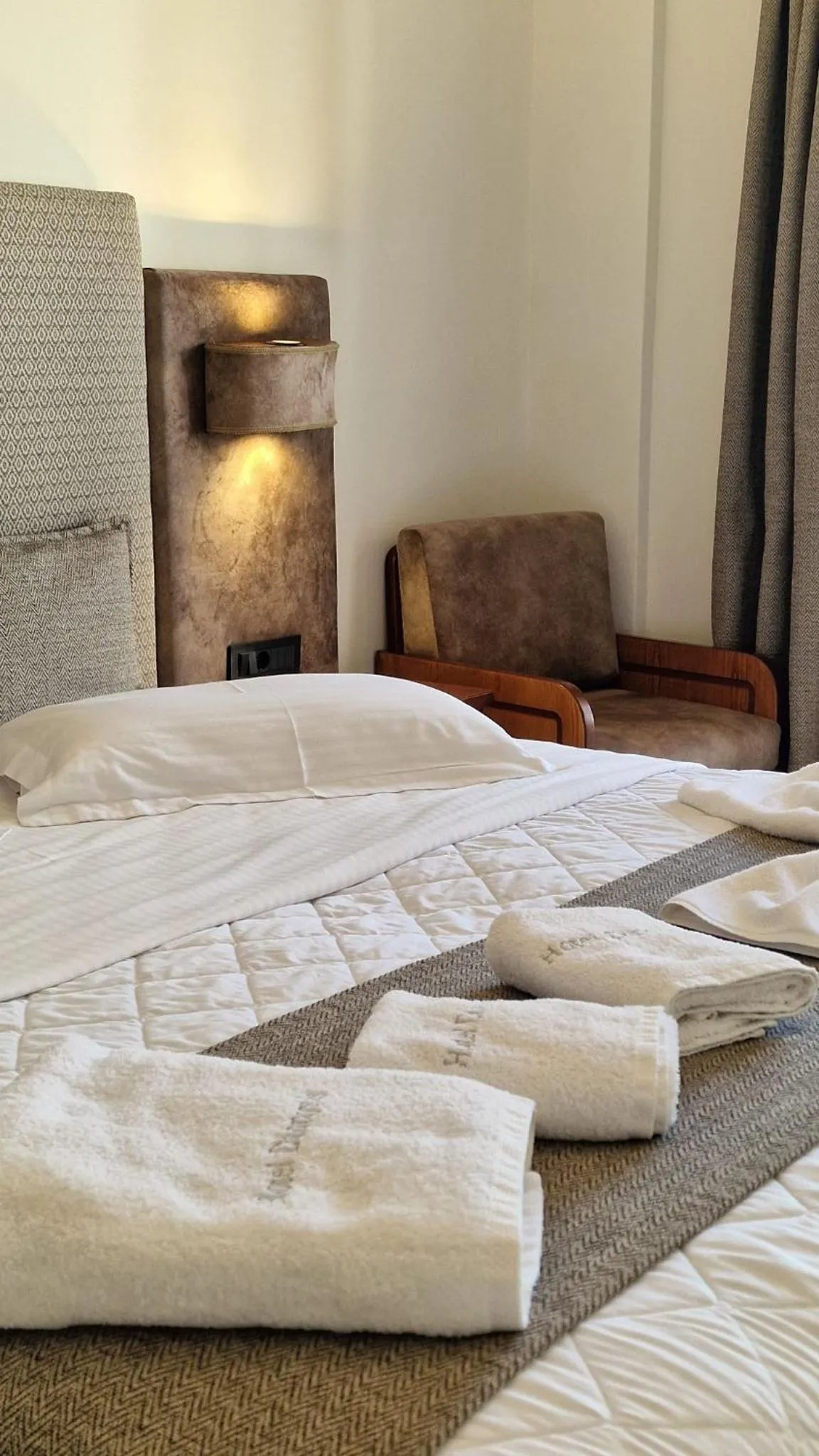 Bed in Hotel Dionysis Studios