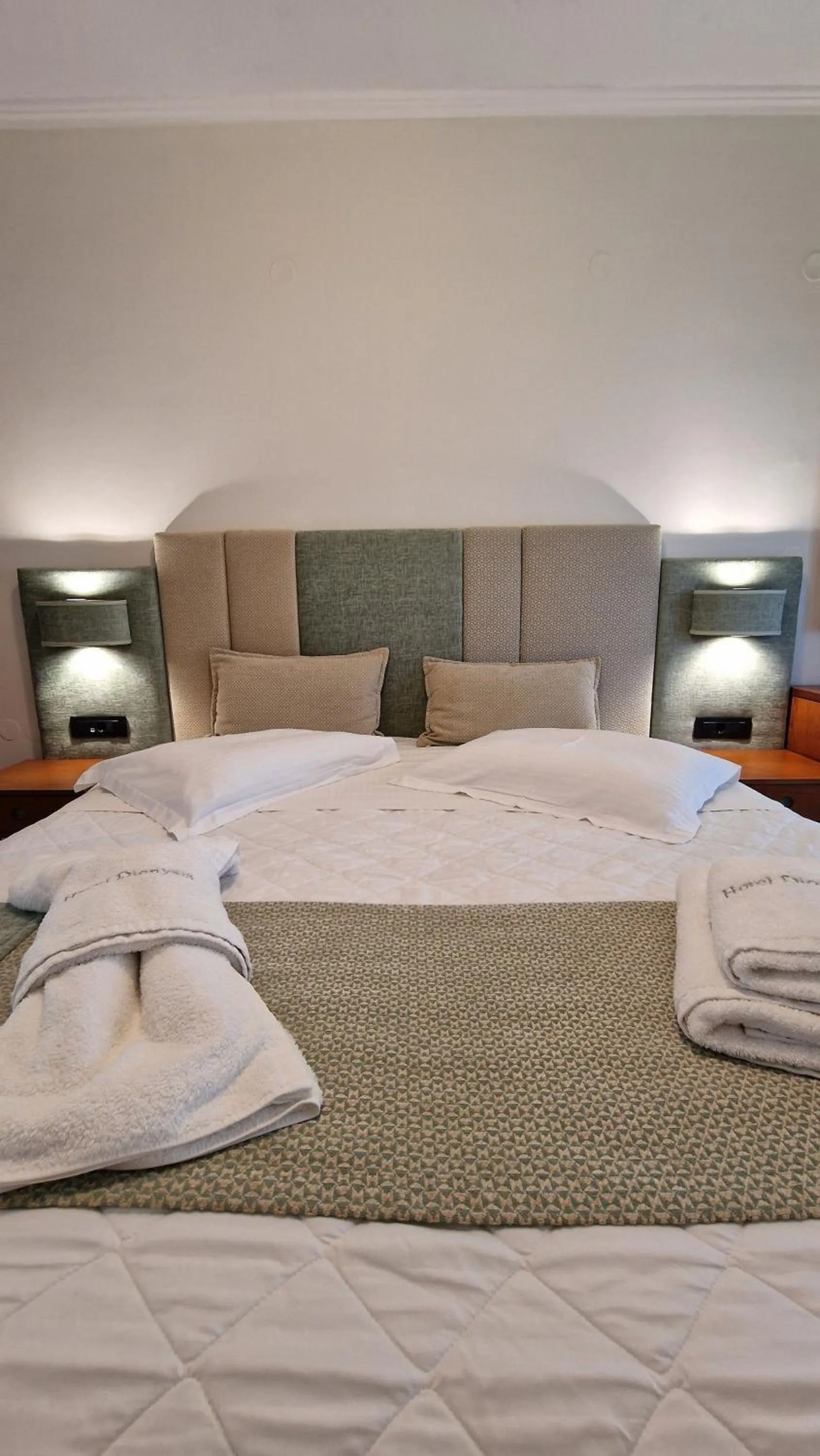 Bed in Hotel Dionysis Studios