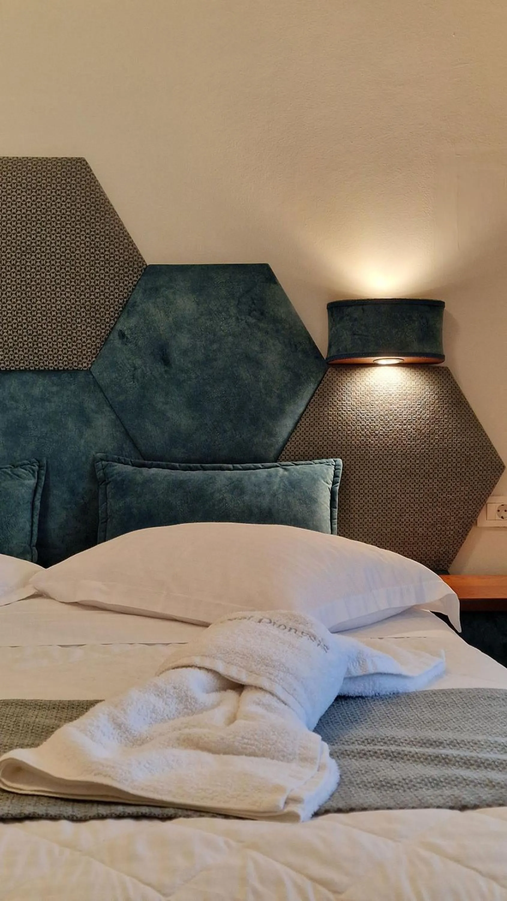 Bed in Hotel Dionysis Studios