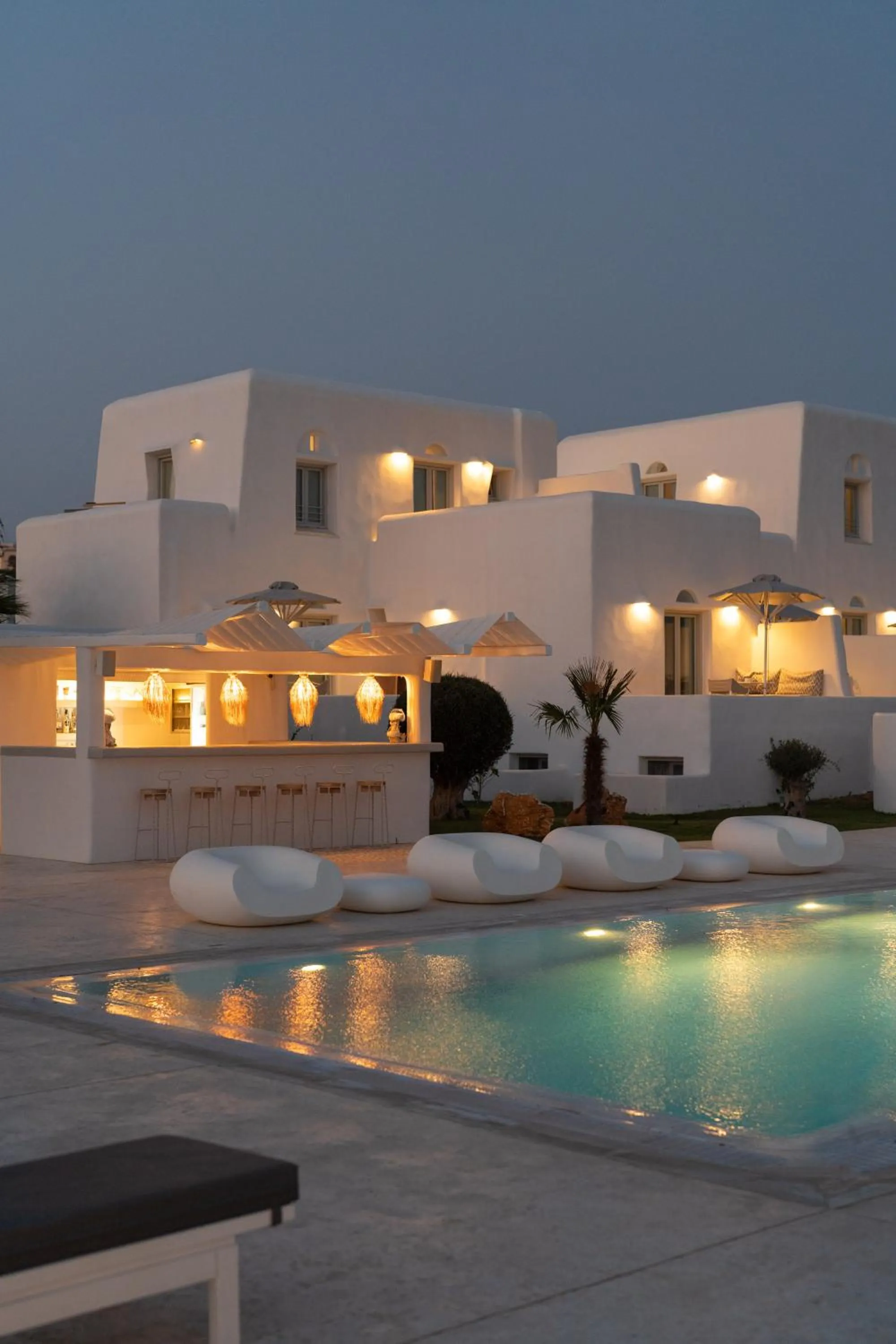 Pool view in White Dunes Luxury Boutique Hotel