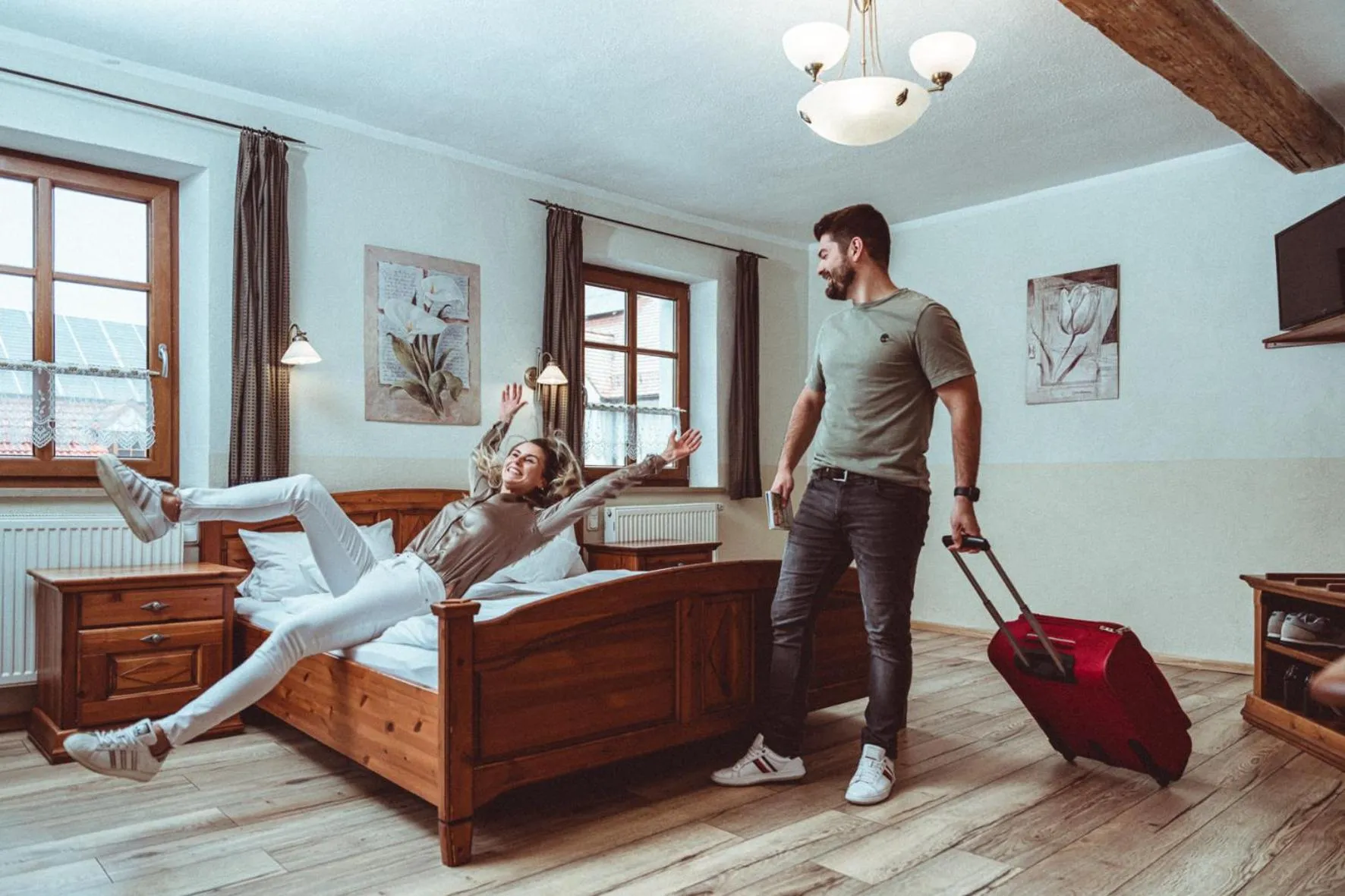 Bed in Landhotel Kahrmühle