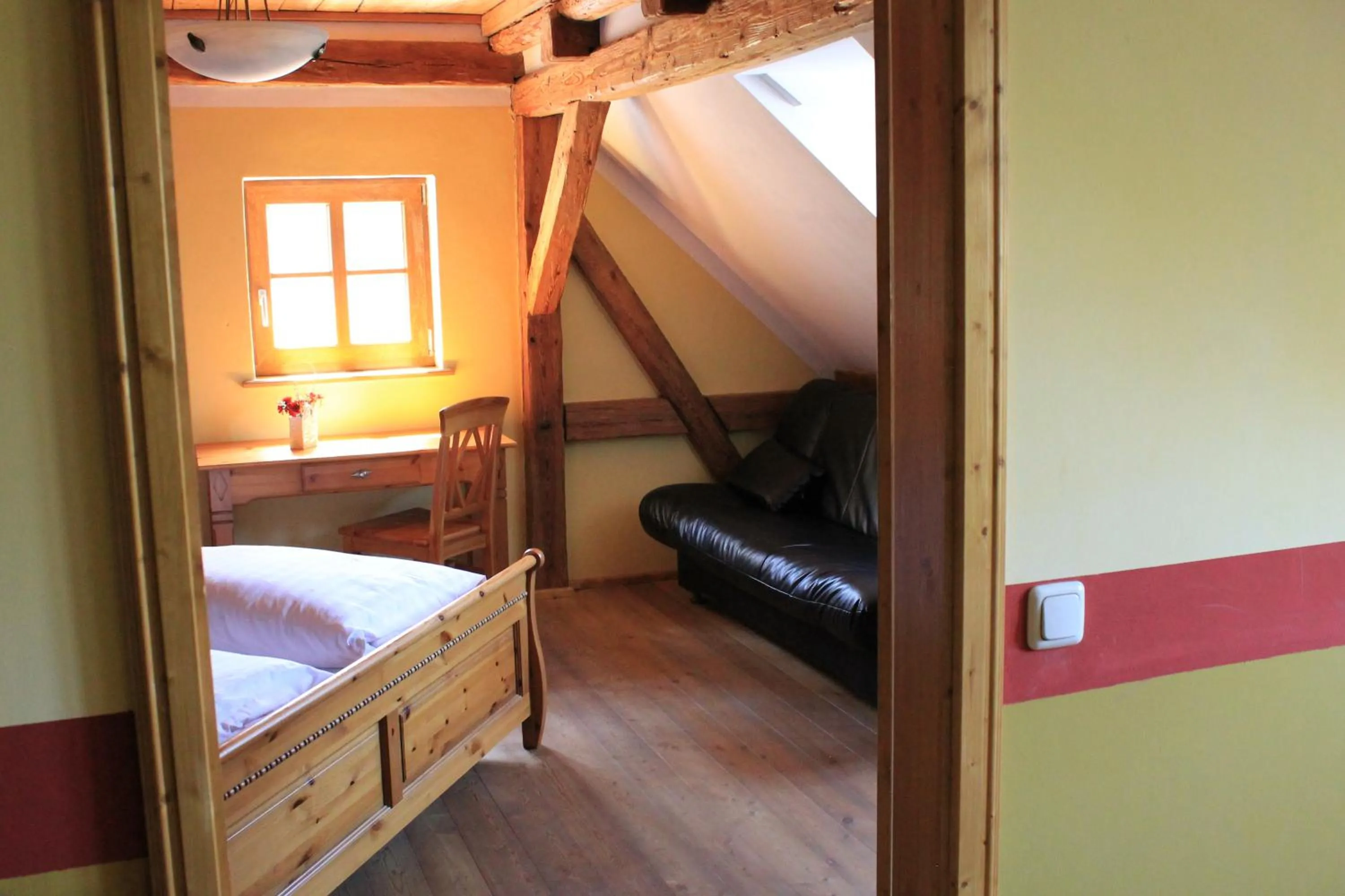 Photo of the whole room, Bed in Landhotel Kahrmühle