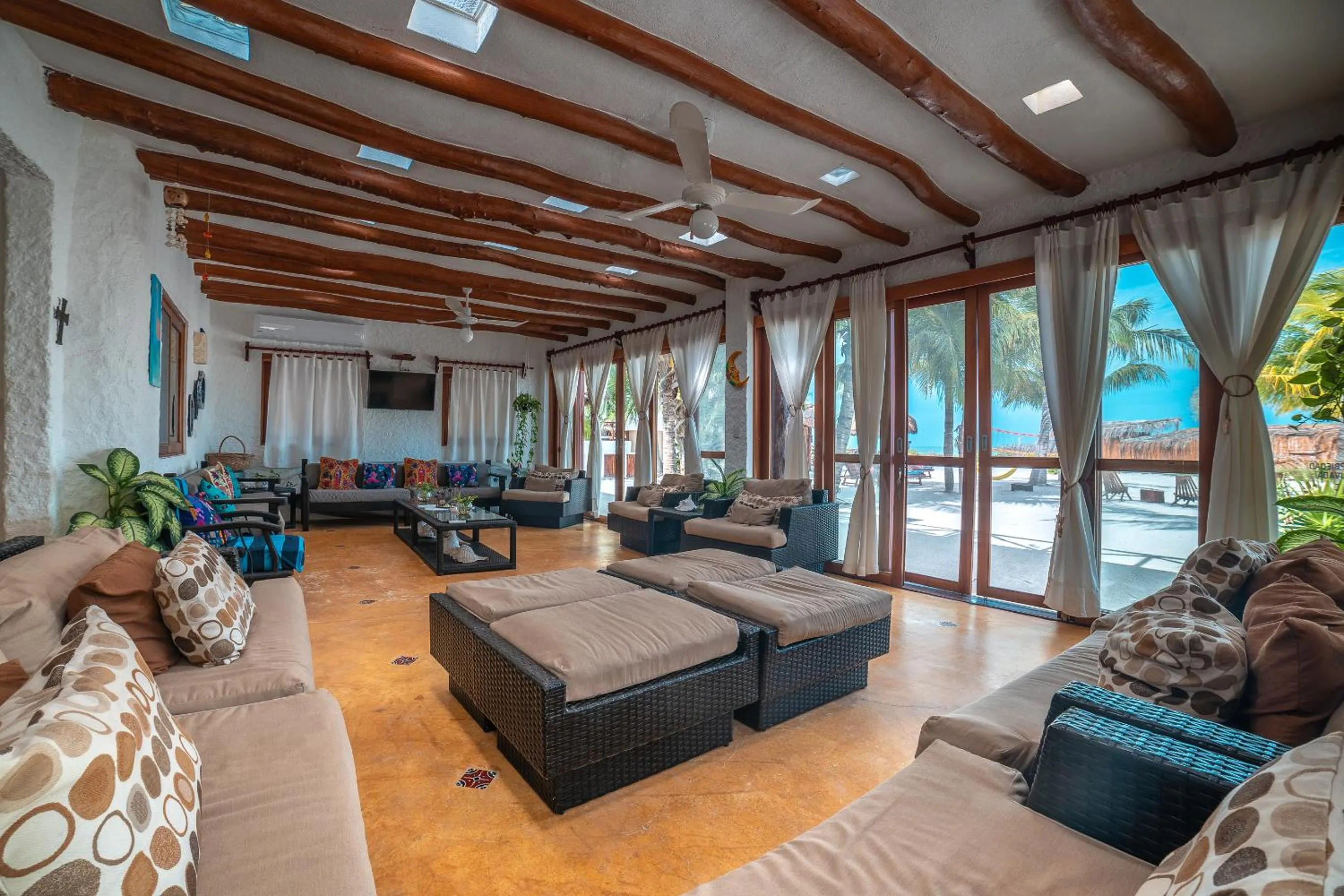 Living room in Casa Luz Beach Front Holbox