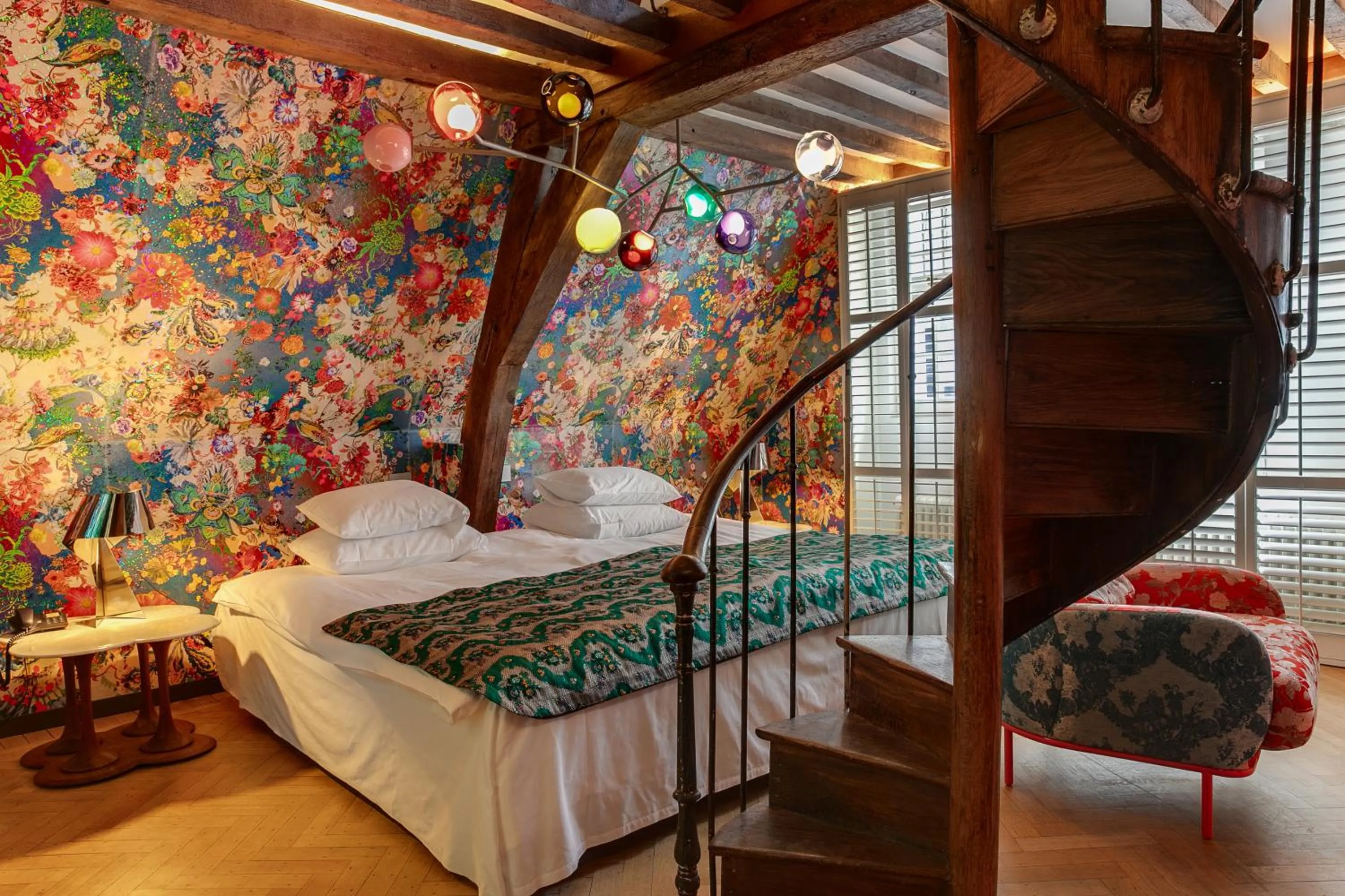 Bed in Hotel De Witte Lelie -Small Luxury Hotels of the World