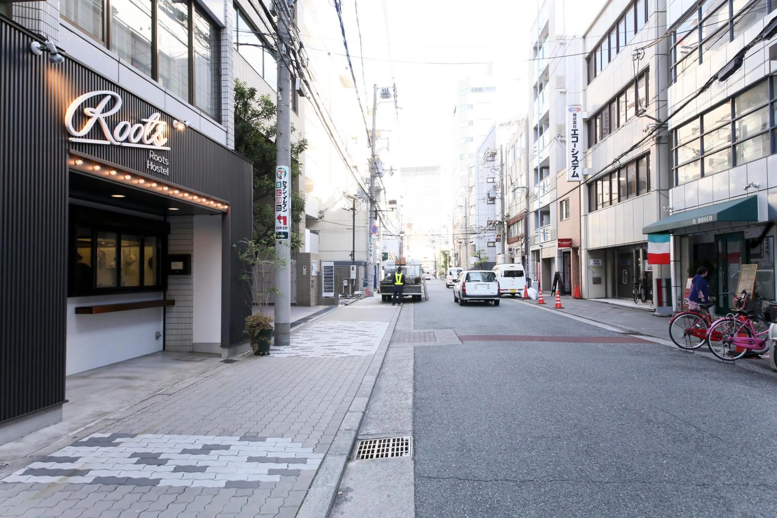 Property building in Roots Hostel