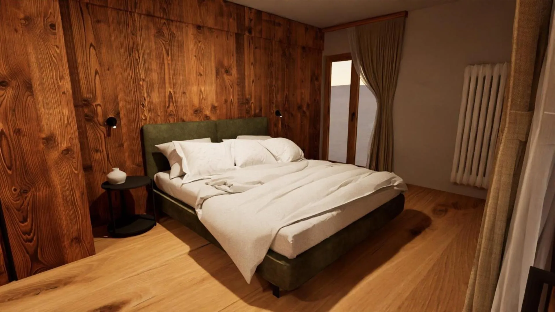 Bed in Hotel Villa Argentina