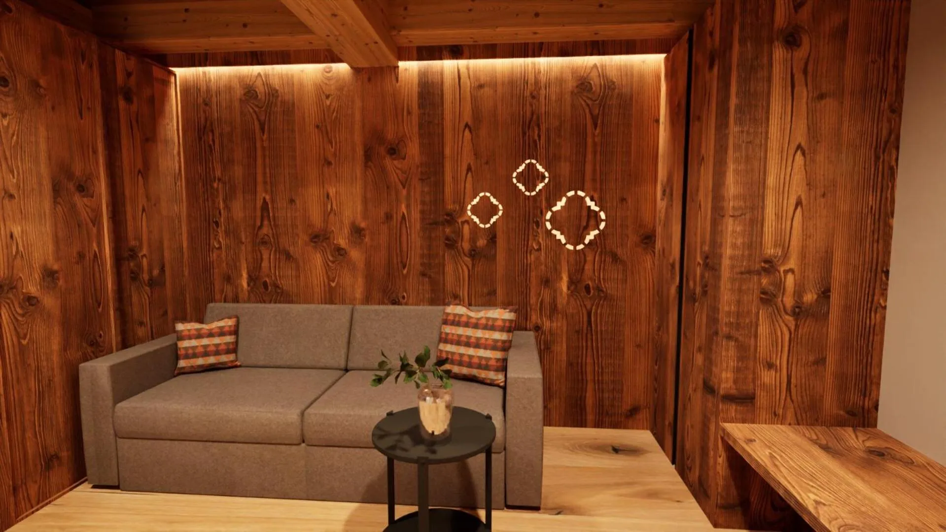 Seating area in Hotel Villa Argentina