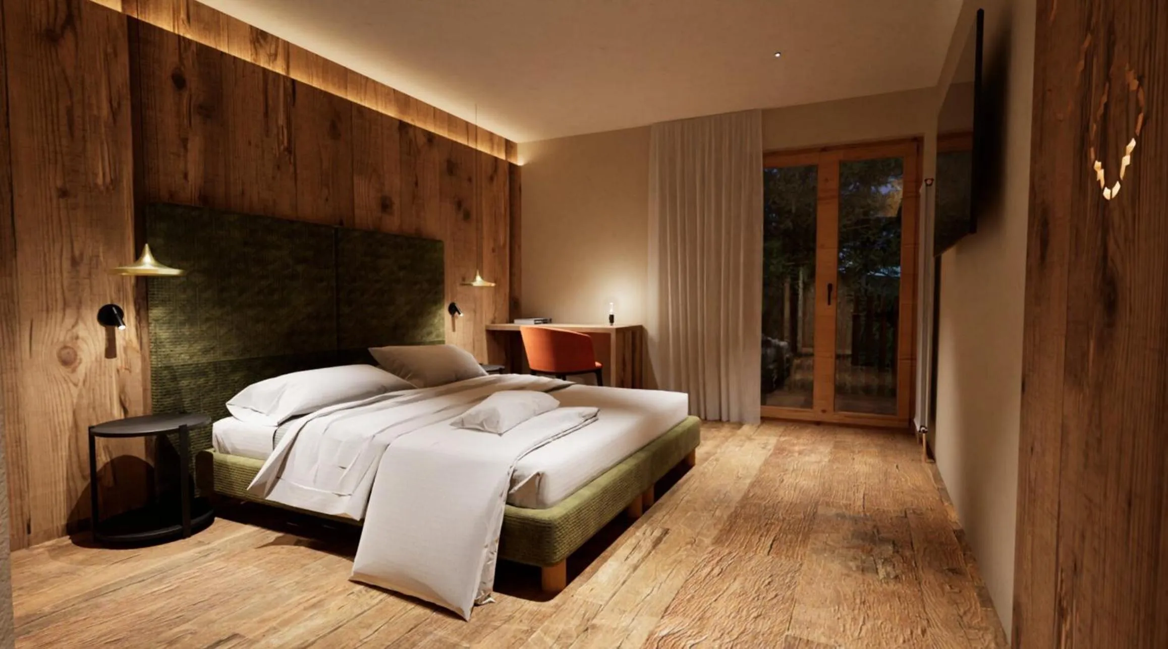 Bed in Hotel Villa Argentina