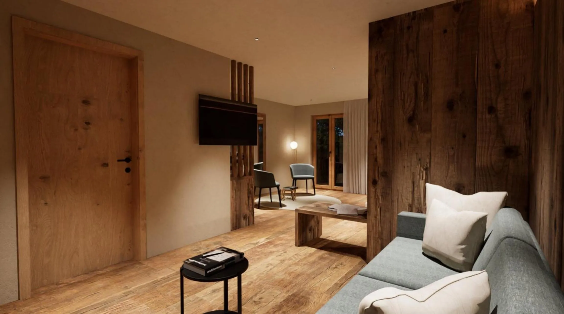 Seating area in Hotel Villa Argentina